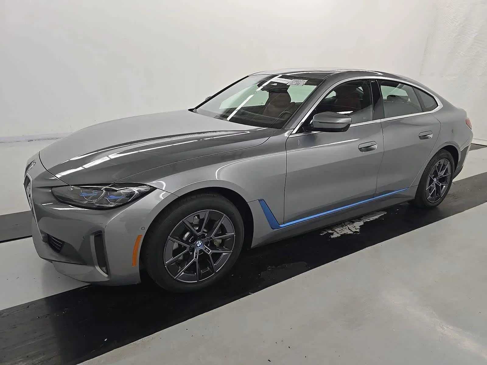 Gray (Skyscraper Grey Metallic) 2022 BMW i4 Sedan Rear-Wheel Drive 1-Speed Automatic