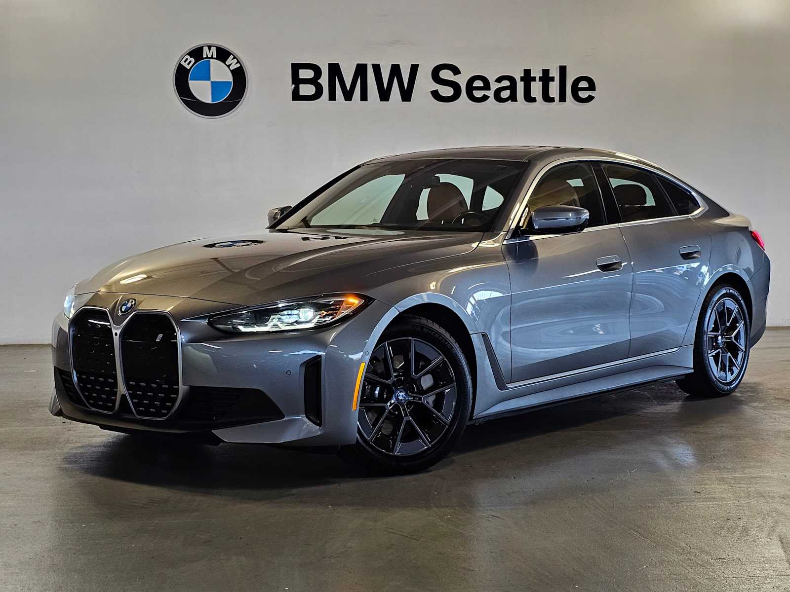 Gray (Skyscraper Grey Metallic) 2023 BMW i4 eDrive40 Gran Coupe RWD Sedan Rear-Wheel Drive 1-Speed Automatic