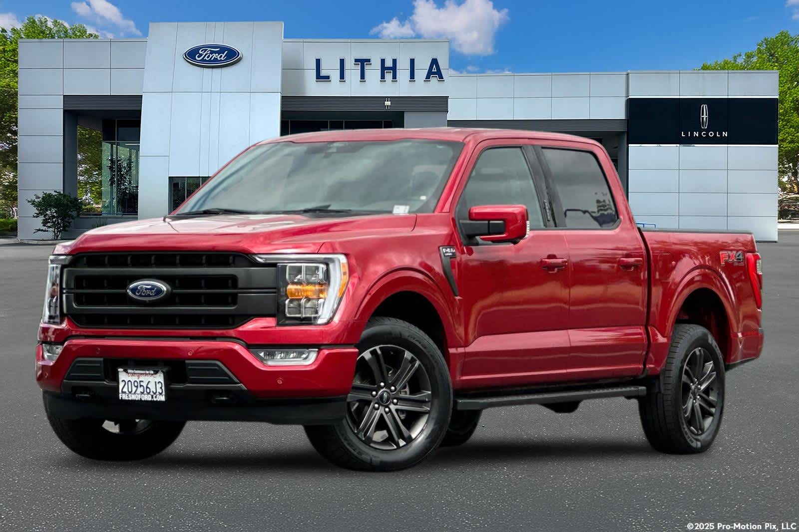 Rapid Red Metallic Tinted Clearcoat 2021 Ford F-150 Lariat SuperCrew 4WD Pickup Truck Four-Wheel Drive Automatic
