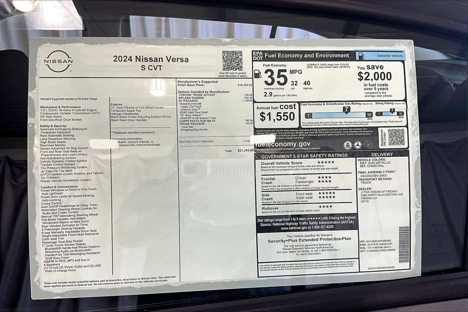 2024 Nissan Versa S 40