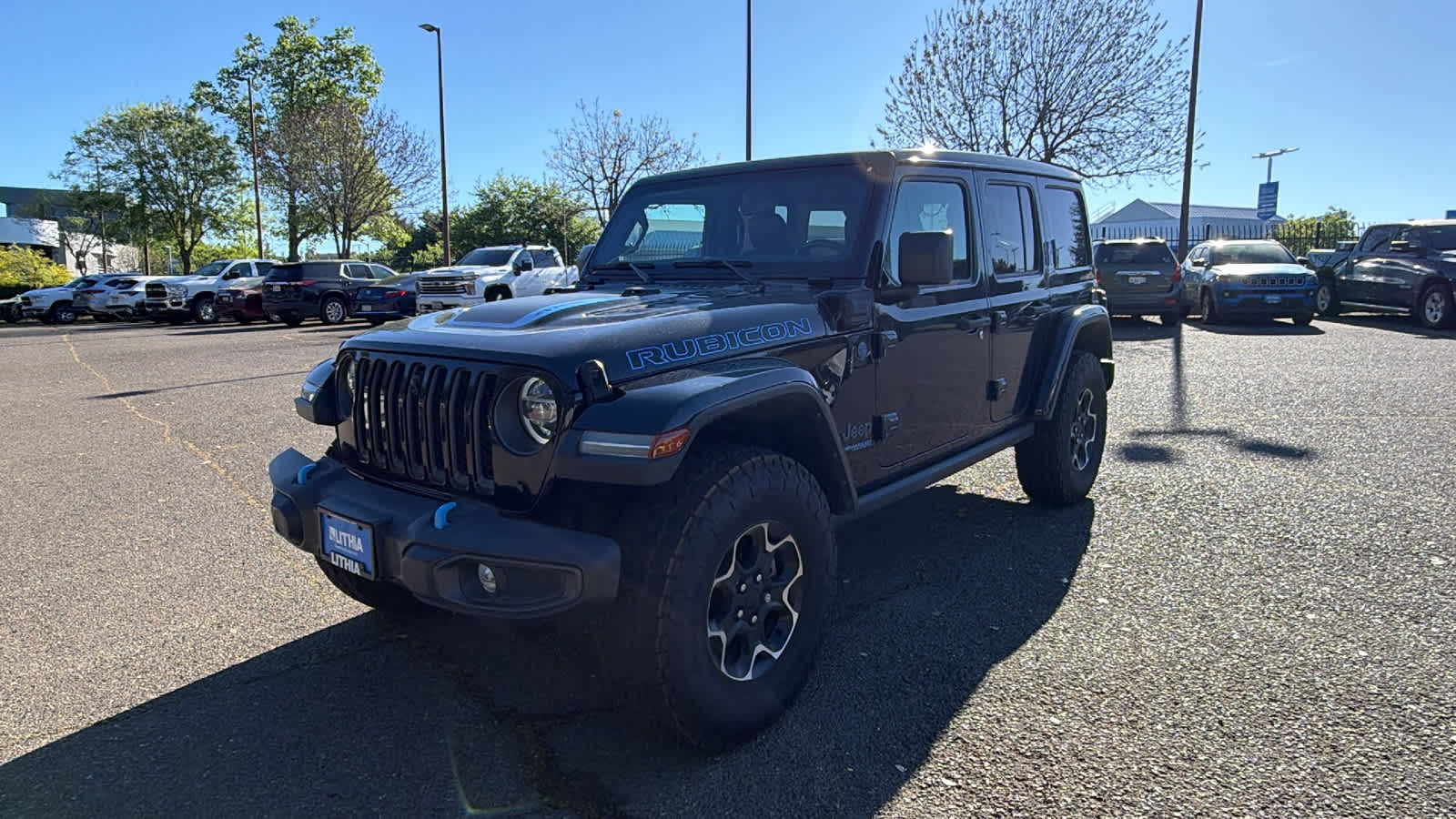Black 2022 Jeep Wrangler 4xe Rubicon 4WD SUV / Crossover Four-Wheel Drive 8-Speed Automatic