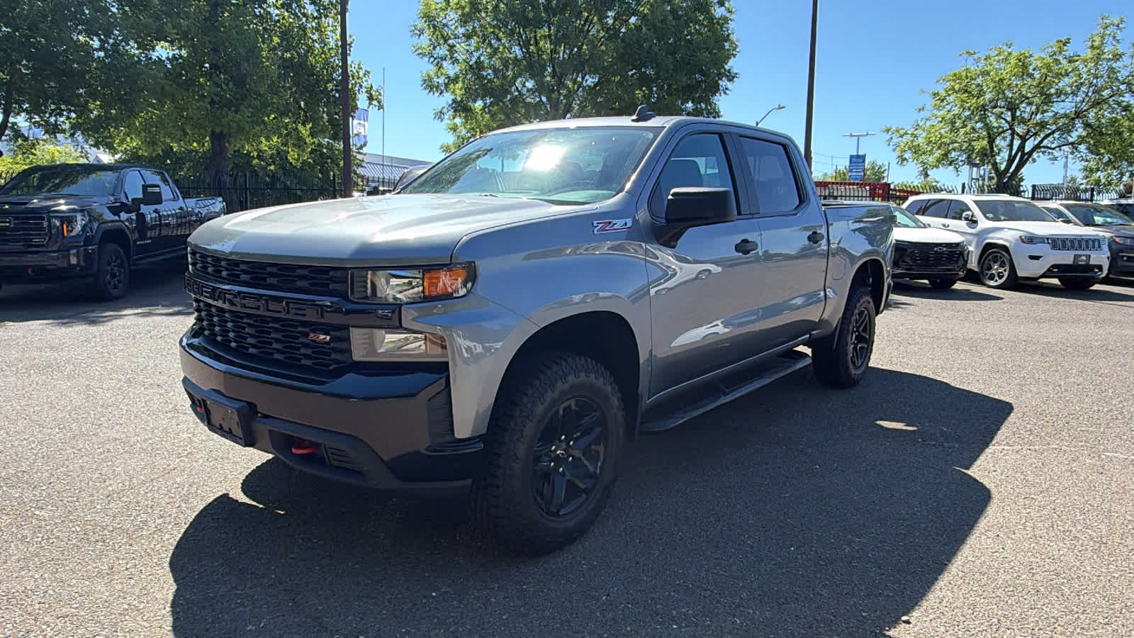 Gray (Satin Steel Metallic) 2020 Chevrolet Silverado 1500 Pickup Truck Four-Wheel Drive 6-Speed Automatic