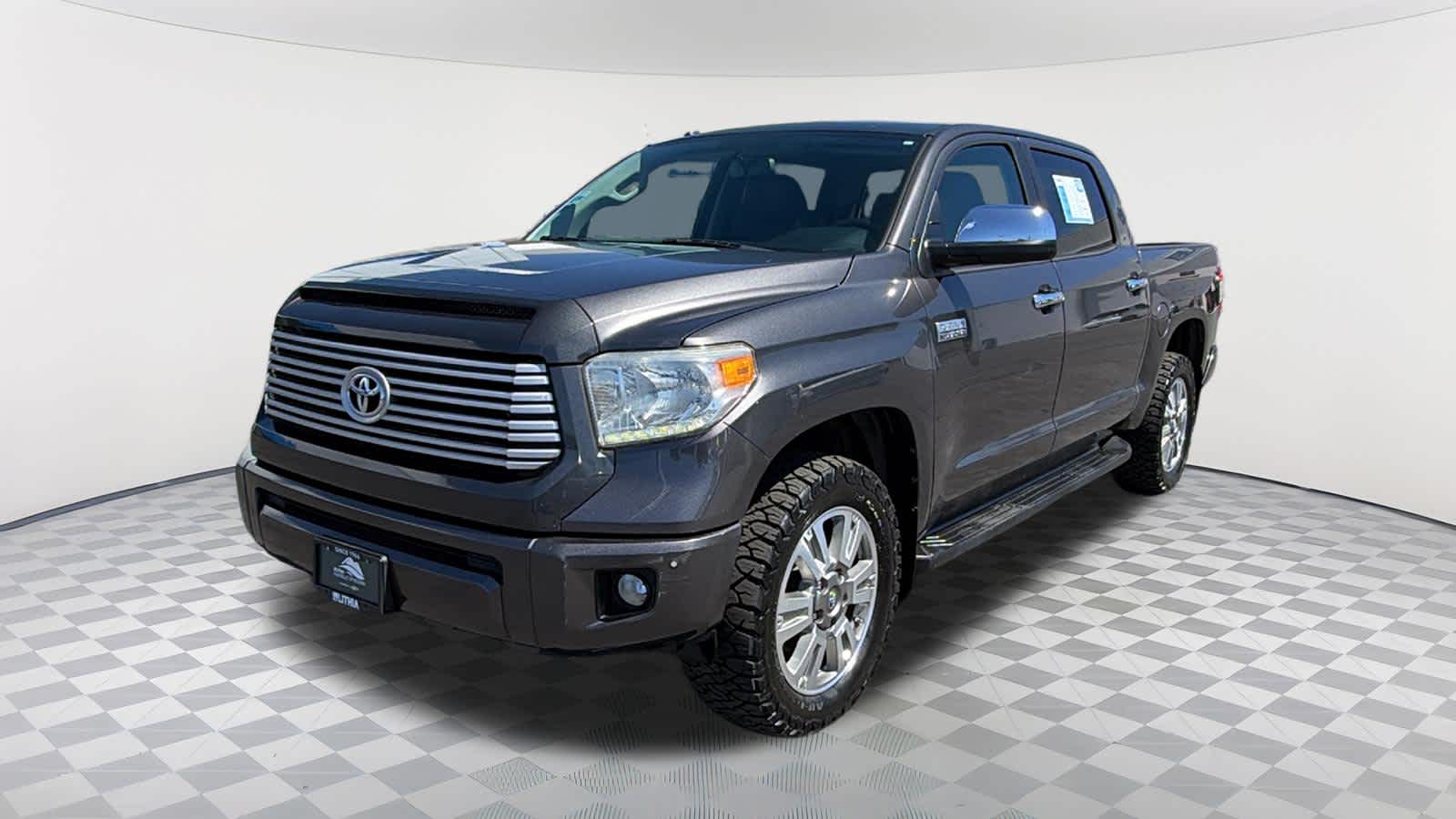 Magnetic Gray Metallic 2017 Toyota Tundra Platinum CrewMax 5.7L 4WD Pickup Truck Four-Wheel Drive 6-Speed Automatic
