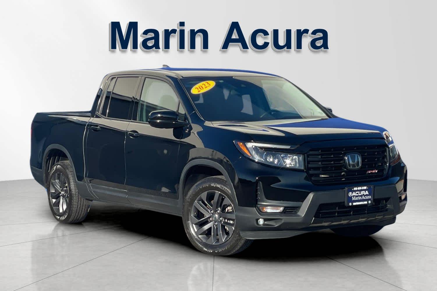 Crystal Black Pearl 2023 Honda Ridgeline Pickup Truck All-Wheel Drive 9-Speed Automatic