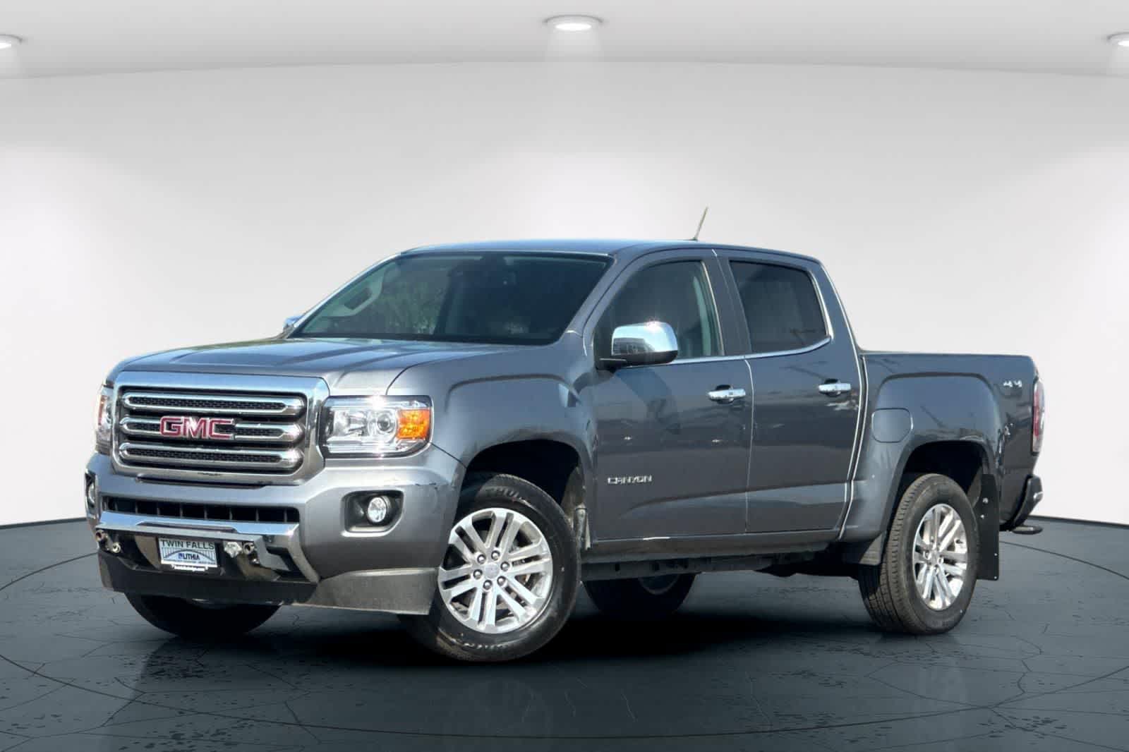 Gray (Satin Steel Metallic) 2019 GMC Canyon Pickup Truck Four-Wheel Drive 8-Speed Automatic