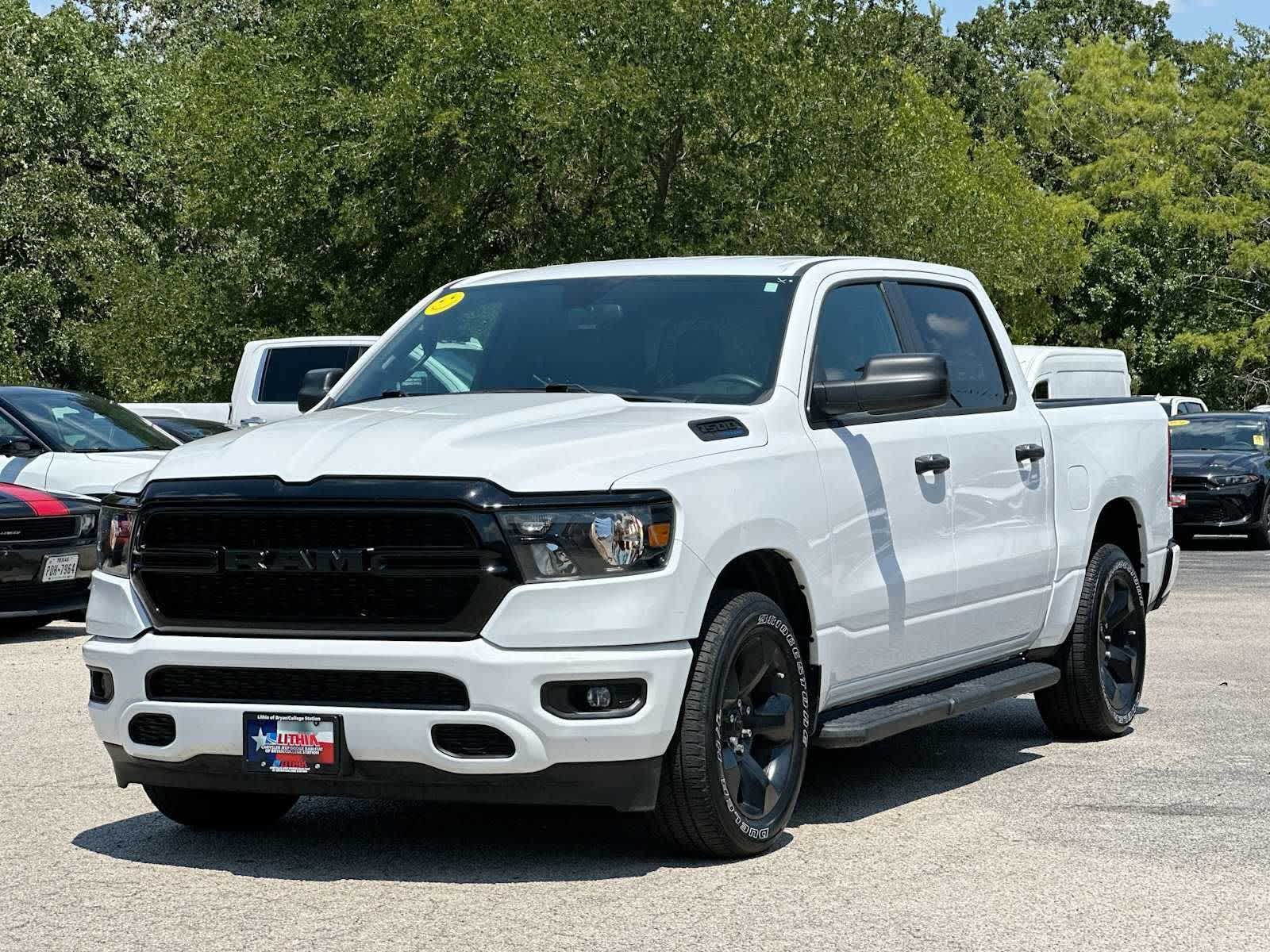 Bright White Clearcoat 2024 RAM 1500 Tradesman Crew Cab RWD Pickup Truck 4X2 8-Speed Automatic
