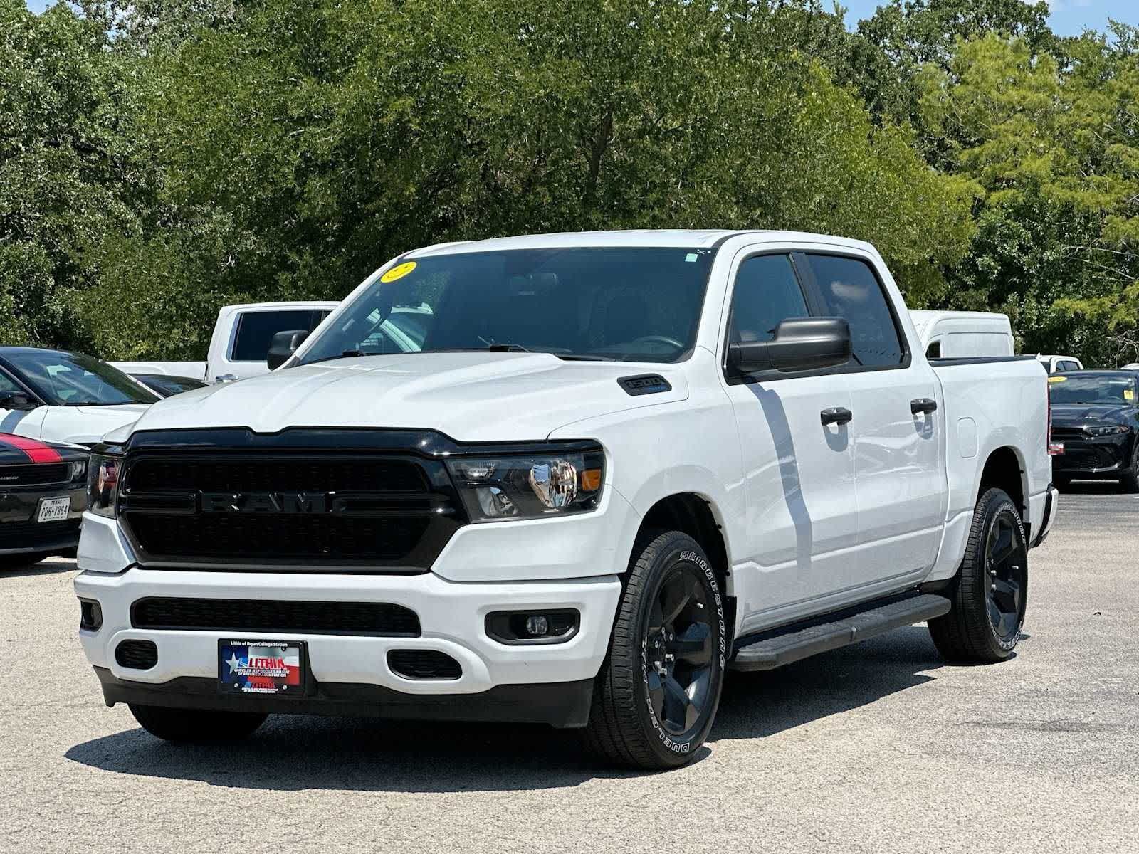 Bright White Clearcoat 2024 RAM 1500 Tradesman Crew Cab RWD Pickup Truck 4X2 8-Speed Automatic