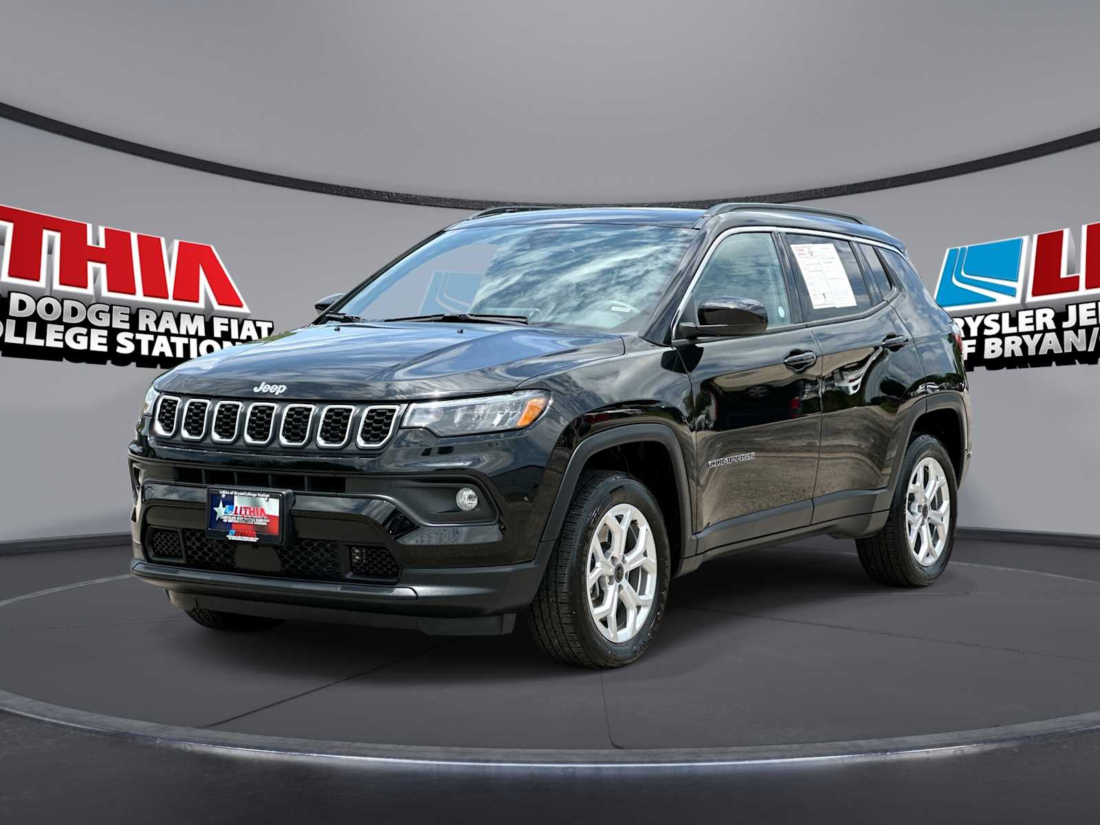 Diamond Black Crystal Pearlcoat 2025 Jeep Compass SUV / Crossover Four-Wheel Drive 8-Speed Automatic
