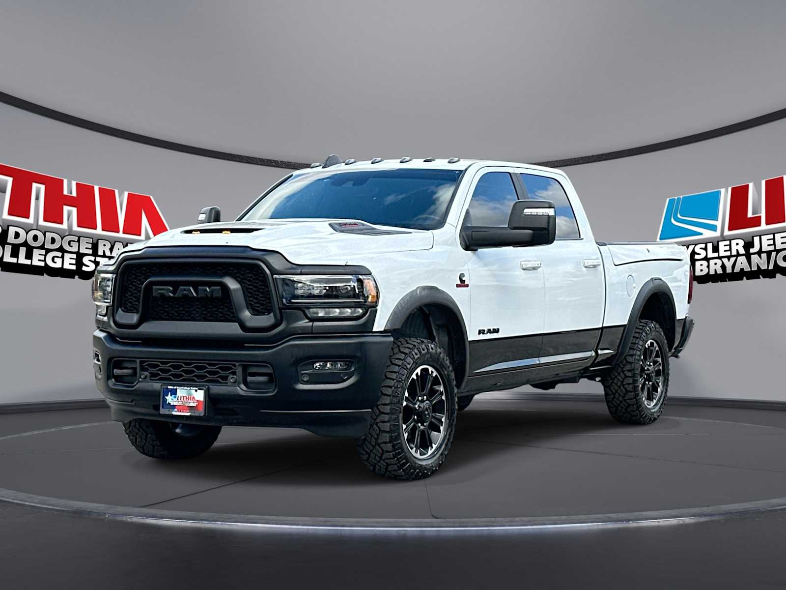 Bright White Clearcoat 2024 RAM 2500 Rebel Crew Cab 4WD Pickup Truck Four-Wheel Drive 6-Speed Automatic