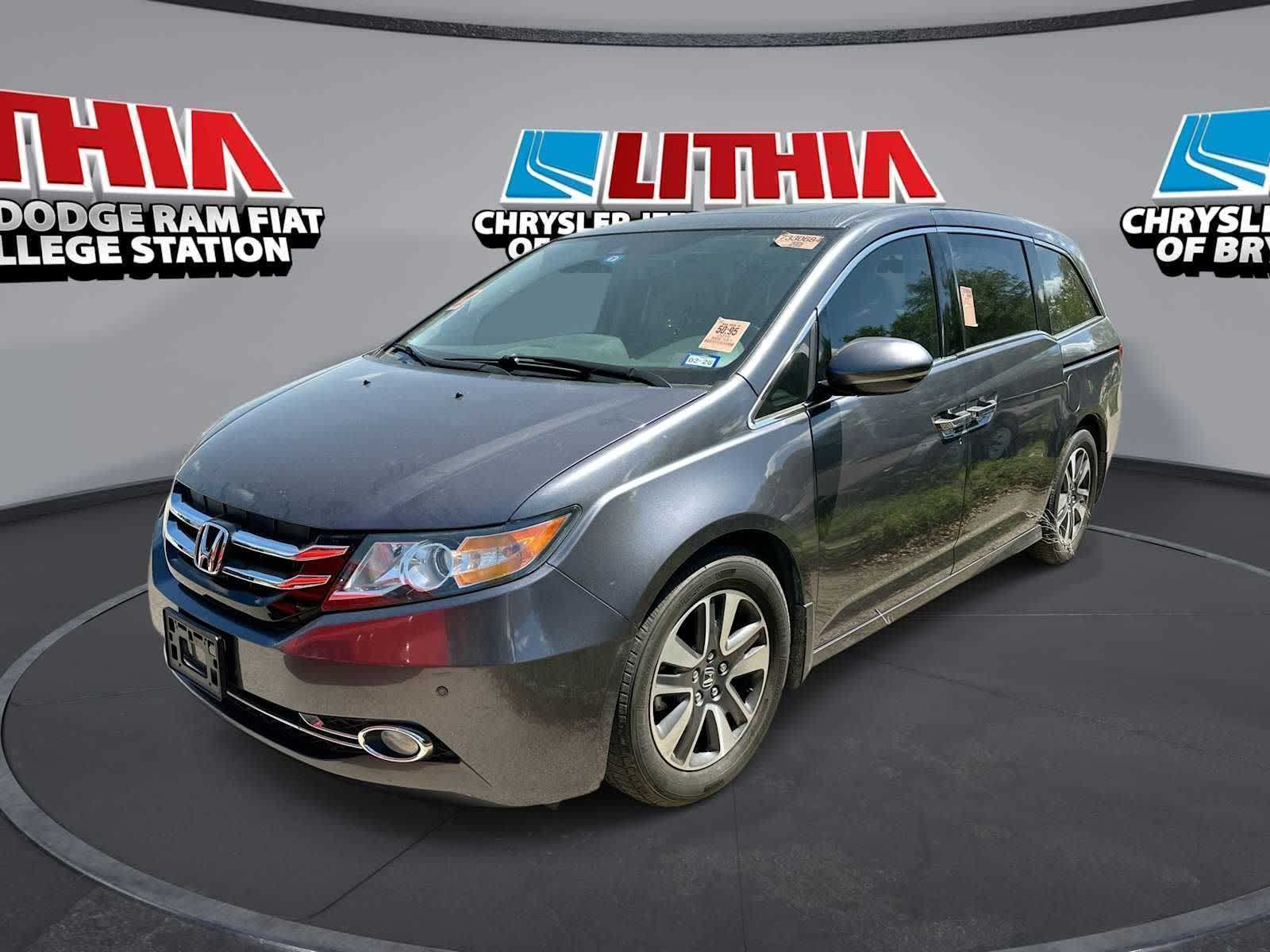 Gray (Modern Steel Metallic) 2016 Honda Odyssey Touring FWD Minivan Front-Wheel Drive 6-Speed Automatic