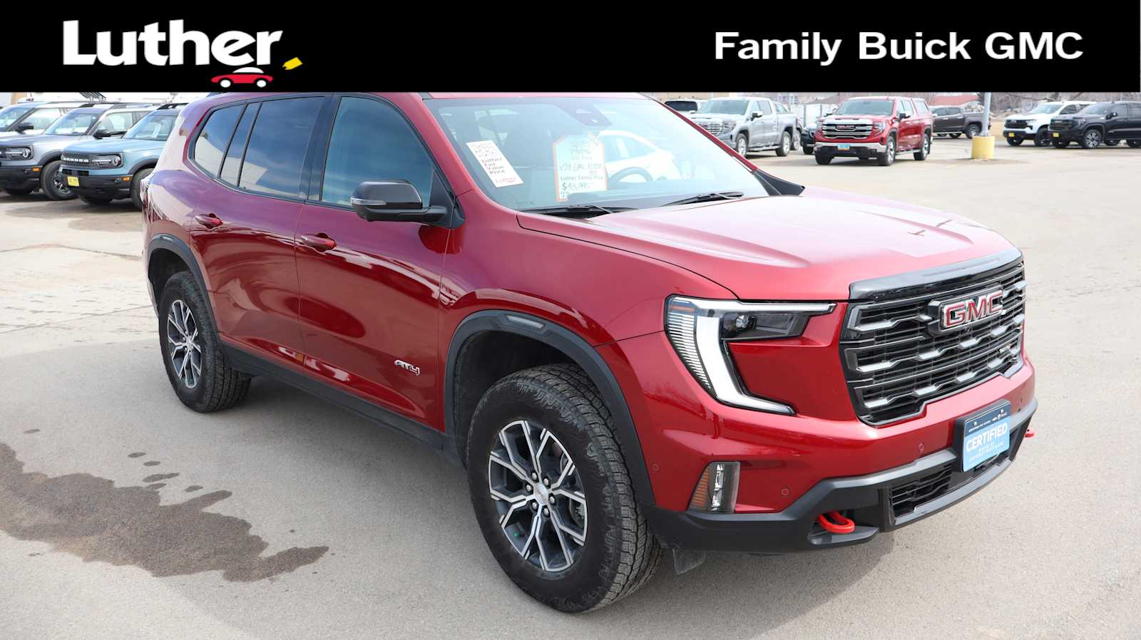 Red 2024 GMC Acadia AT4 AWD SUV / Crossover Four-Wheel Drive Automatic