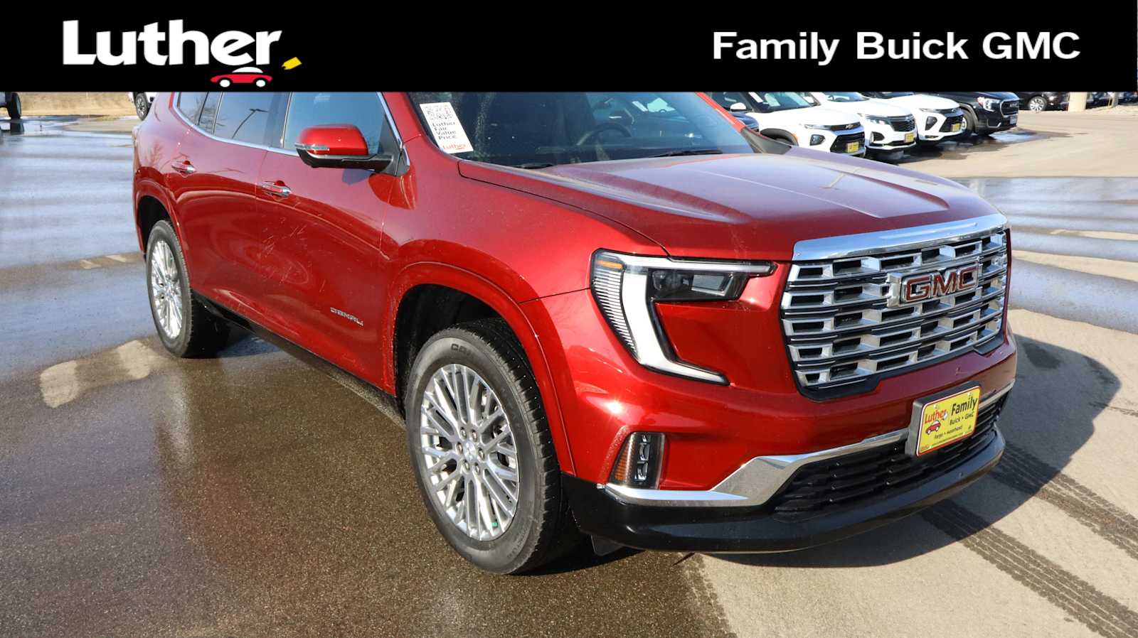 Red 2024 GMC Acadia Denali AWD SUV / Crossover Four-Wheel Drive Automatic