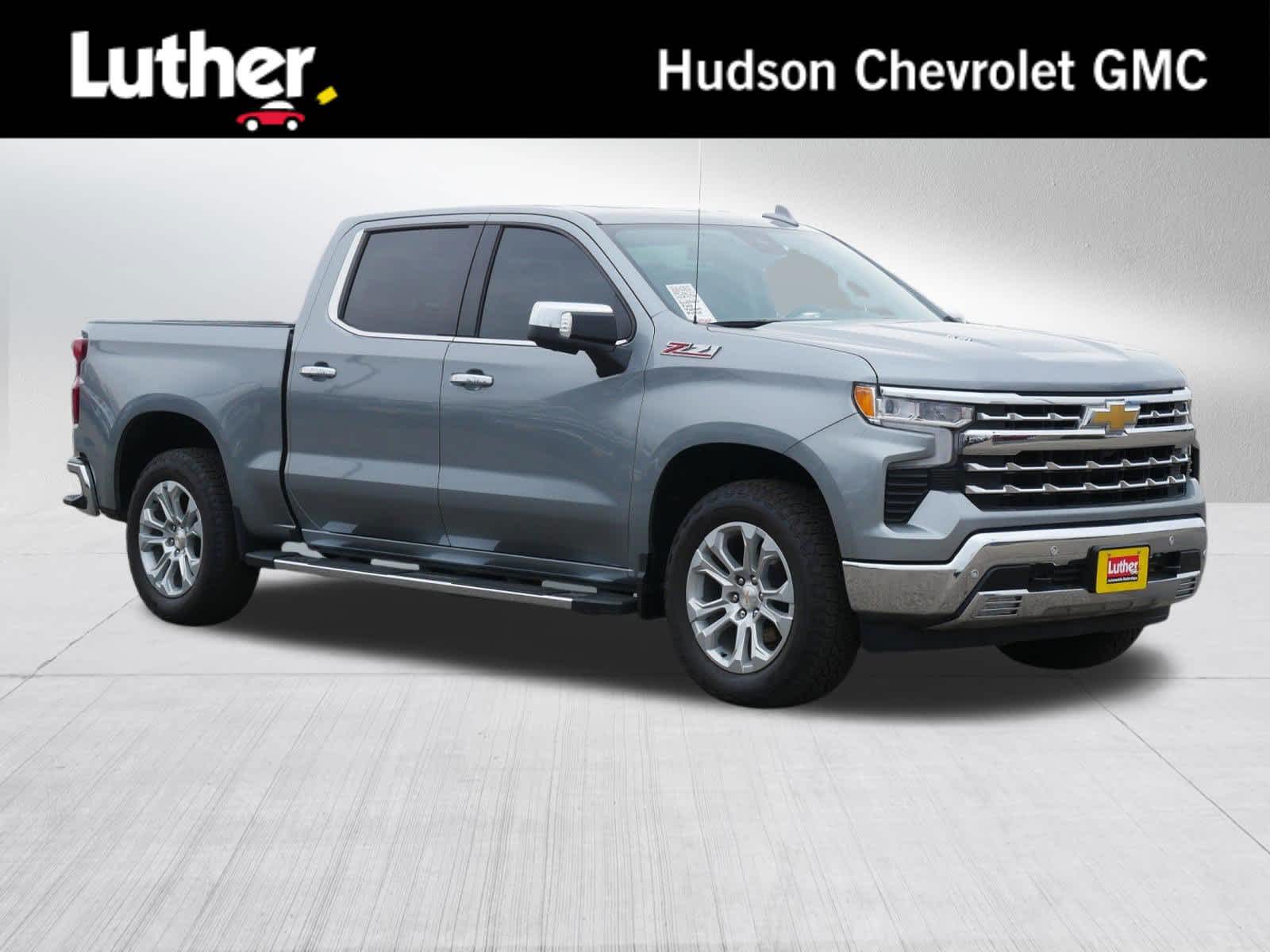 Sterling Gray Metallic 2025 Chevrolet Silverado 1500 LTZ Crew Cab 4WD Pickup Truck Four-Wheel Drive Automatic