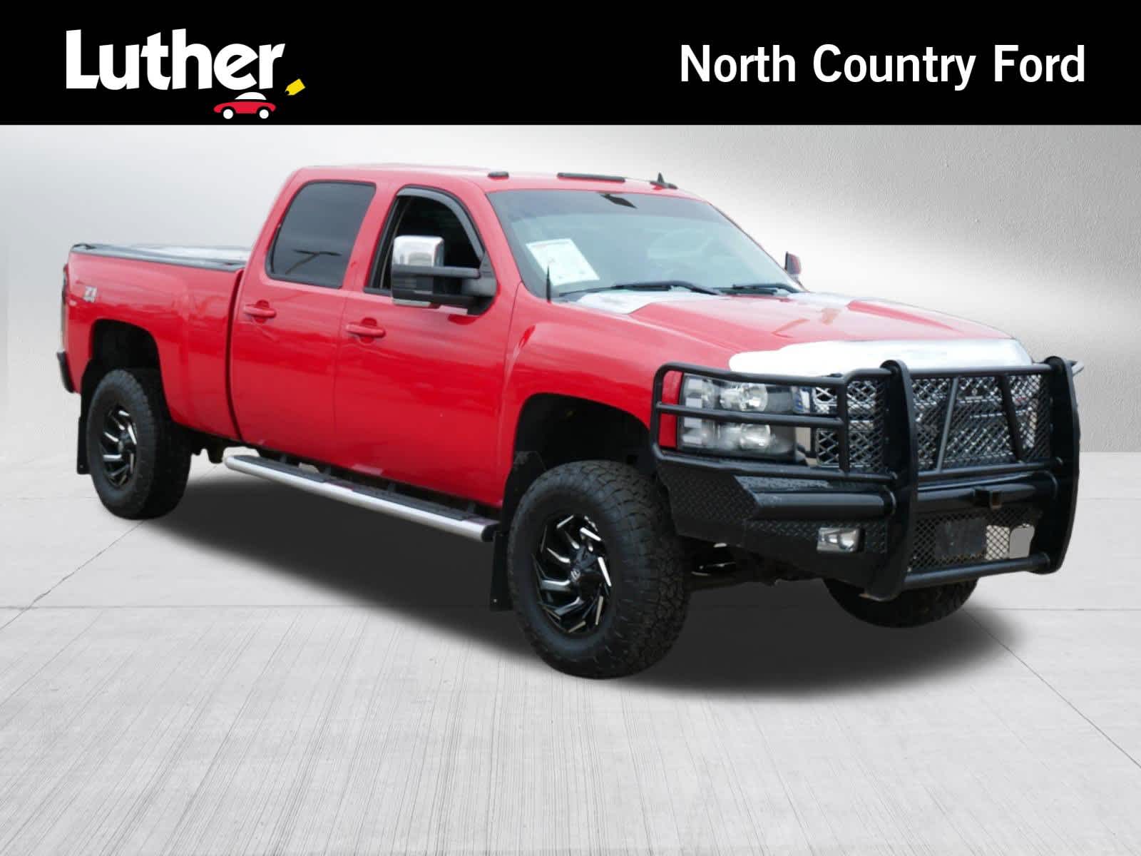 Red 2014 Chevrolet Silverado 2500HD LTZ Crew Cab 4WD Pickup Truck Four-Wheel Drive Automatic