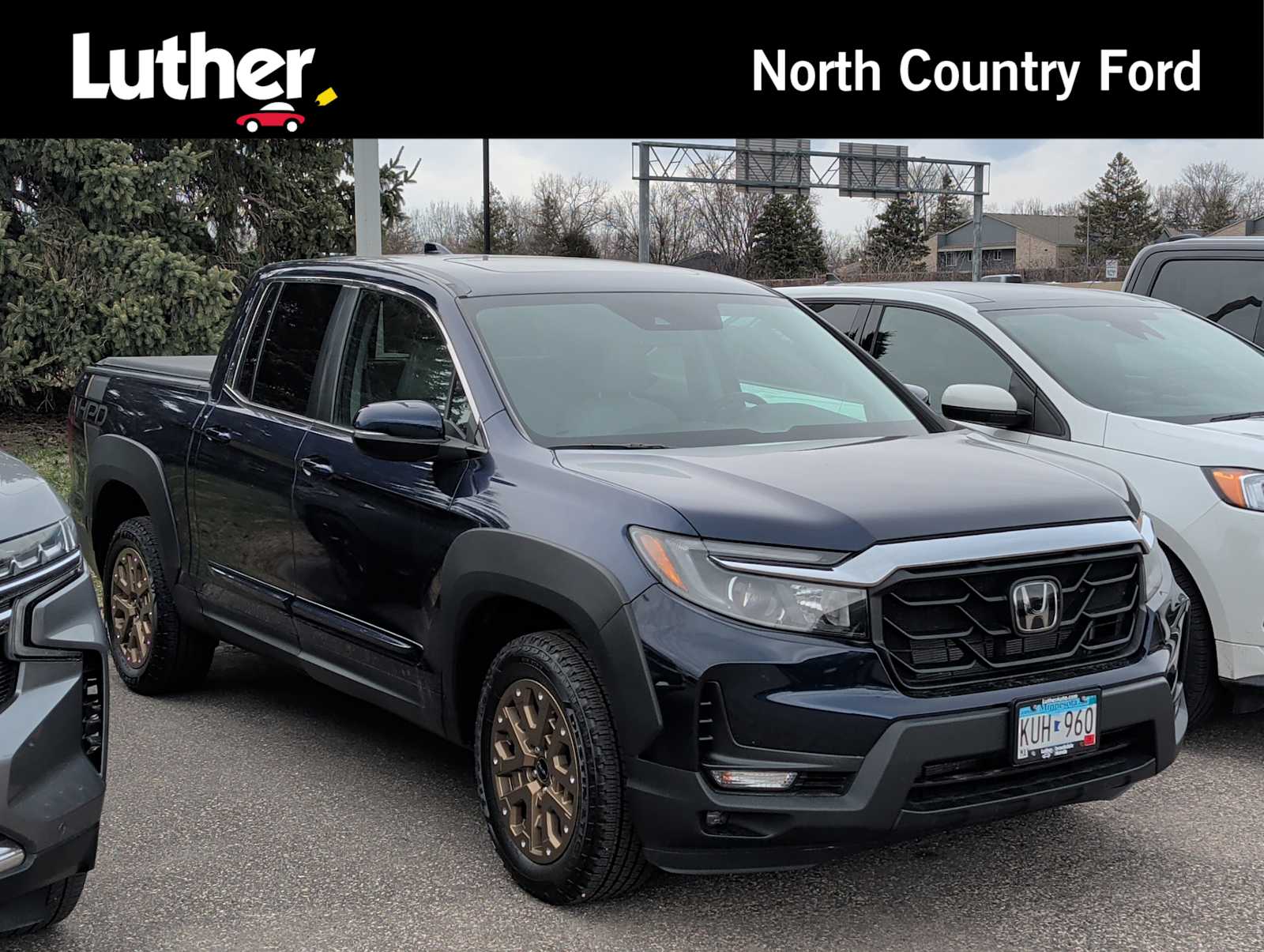 Blue 2023 Honda Ridgeline RTL AWD Pickup Truck All-Wheel Drive Automatic