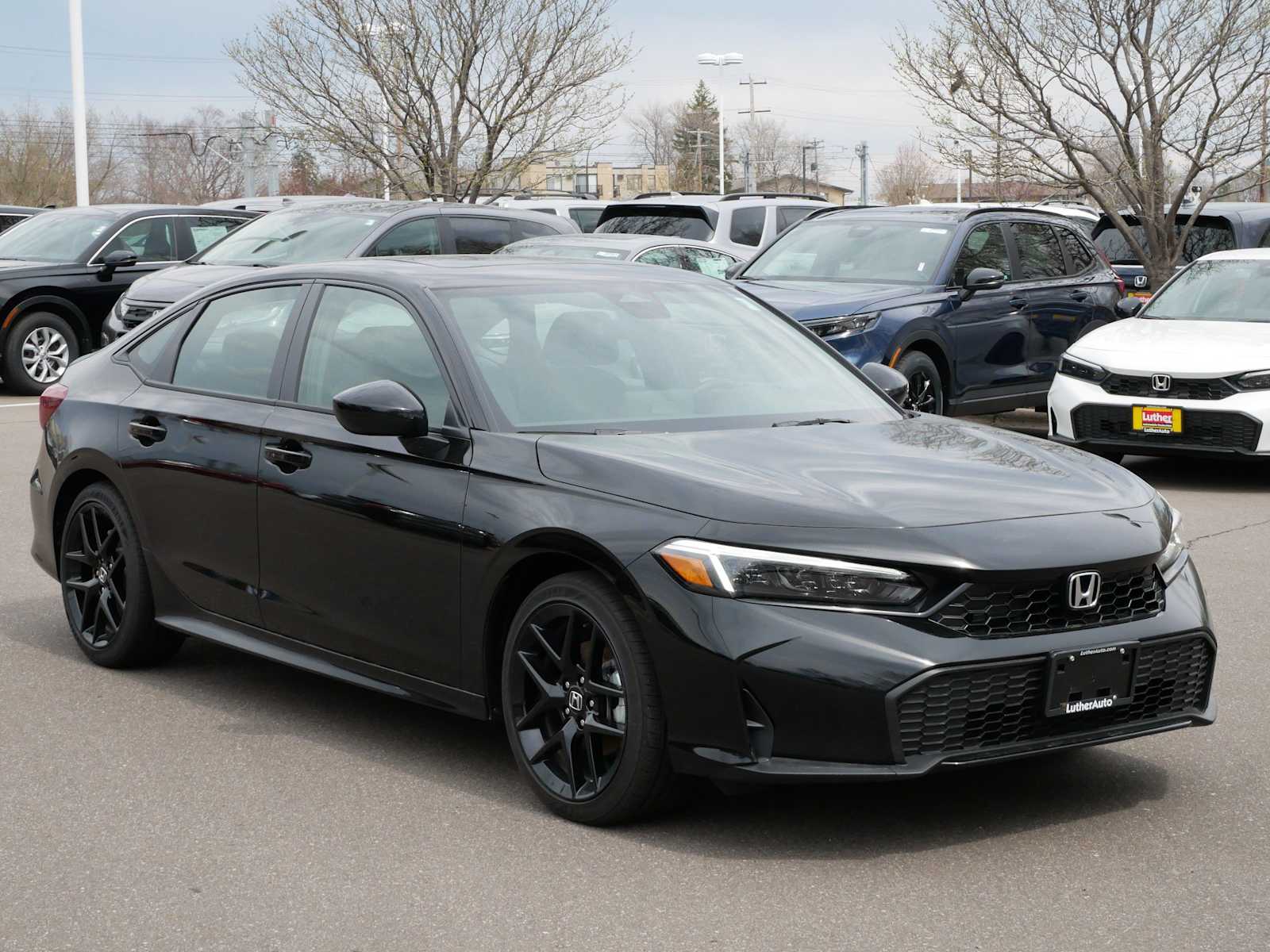 Black 2026 Honda Civic Hybrid Sport Sedan FWD Sedan Front-Wheel Drive Continuously Variable Transmission