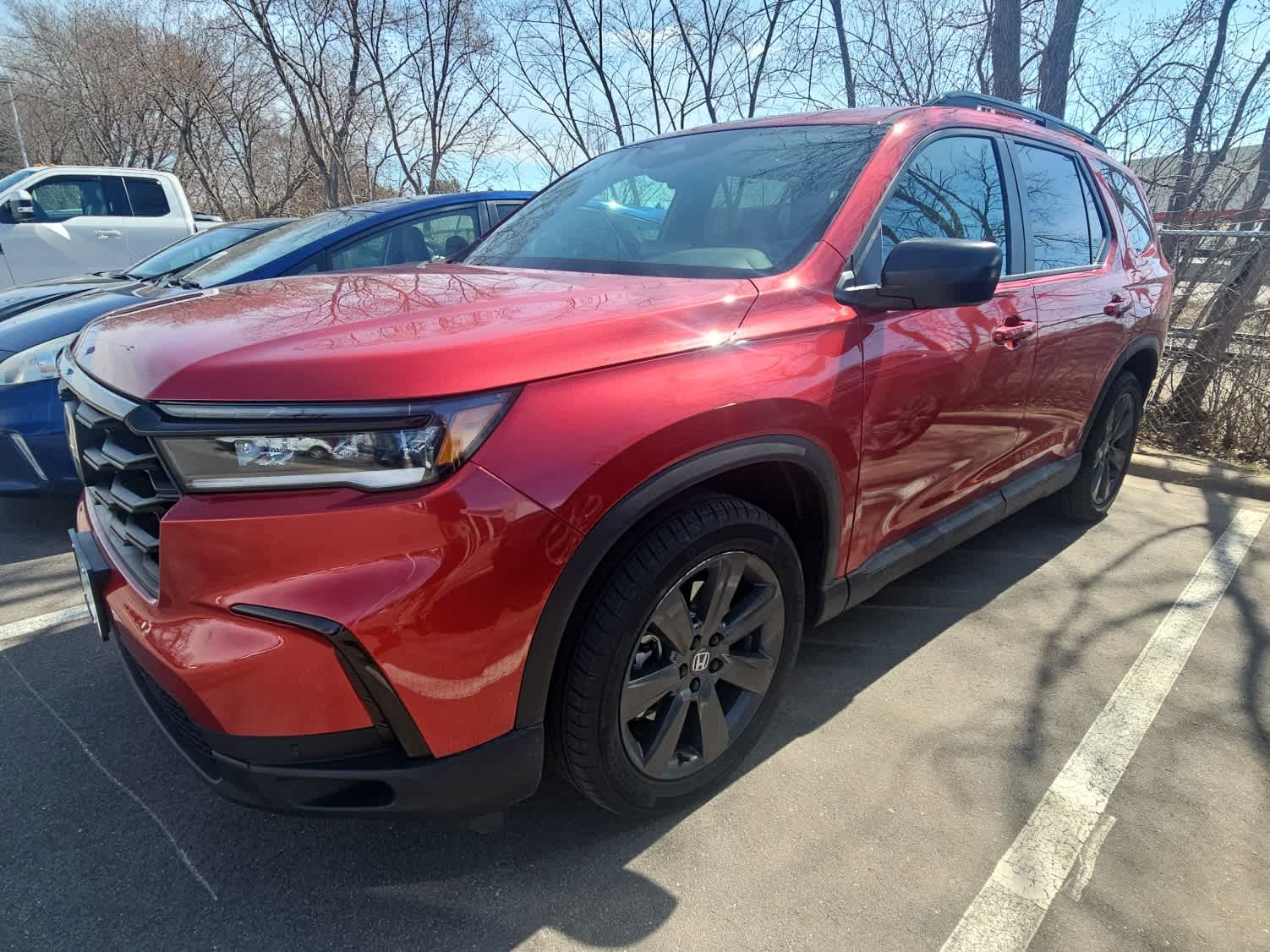 Red 2025 Honda Pilot Sport AWD SUV / Crossover All-Wheel Drive Automatic