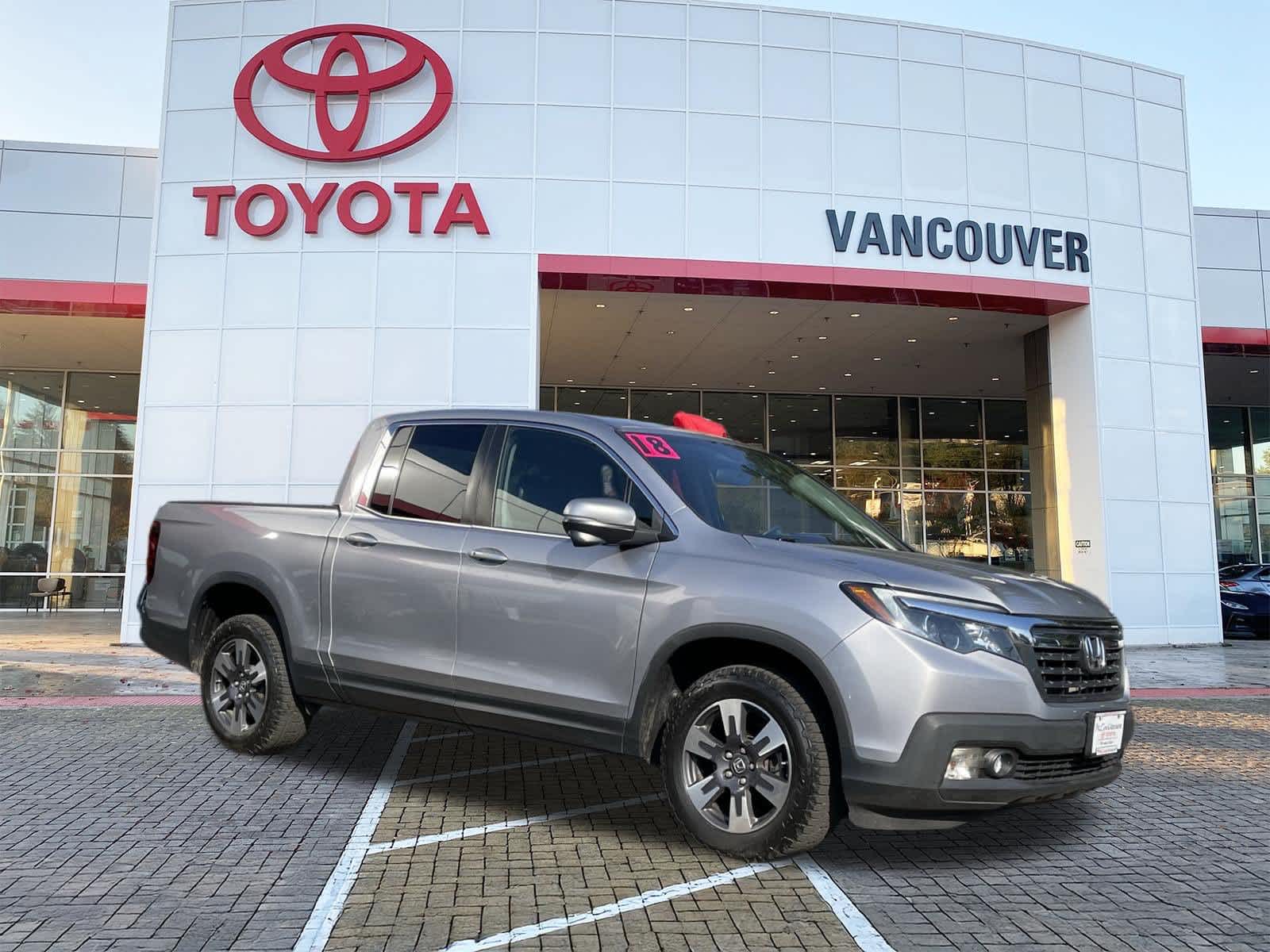Silver 2018 Honda Ridgeline Pickup Truck All-Wheel Drive 6-Speed Automatic