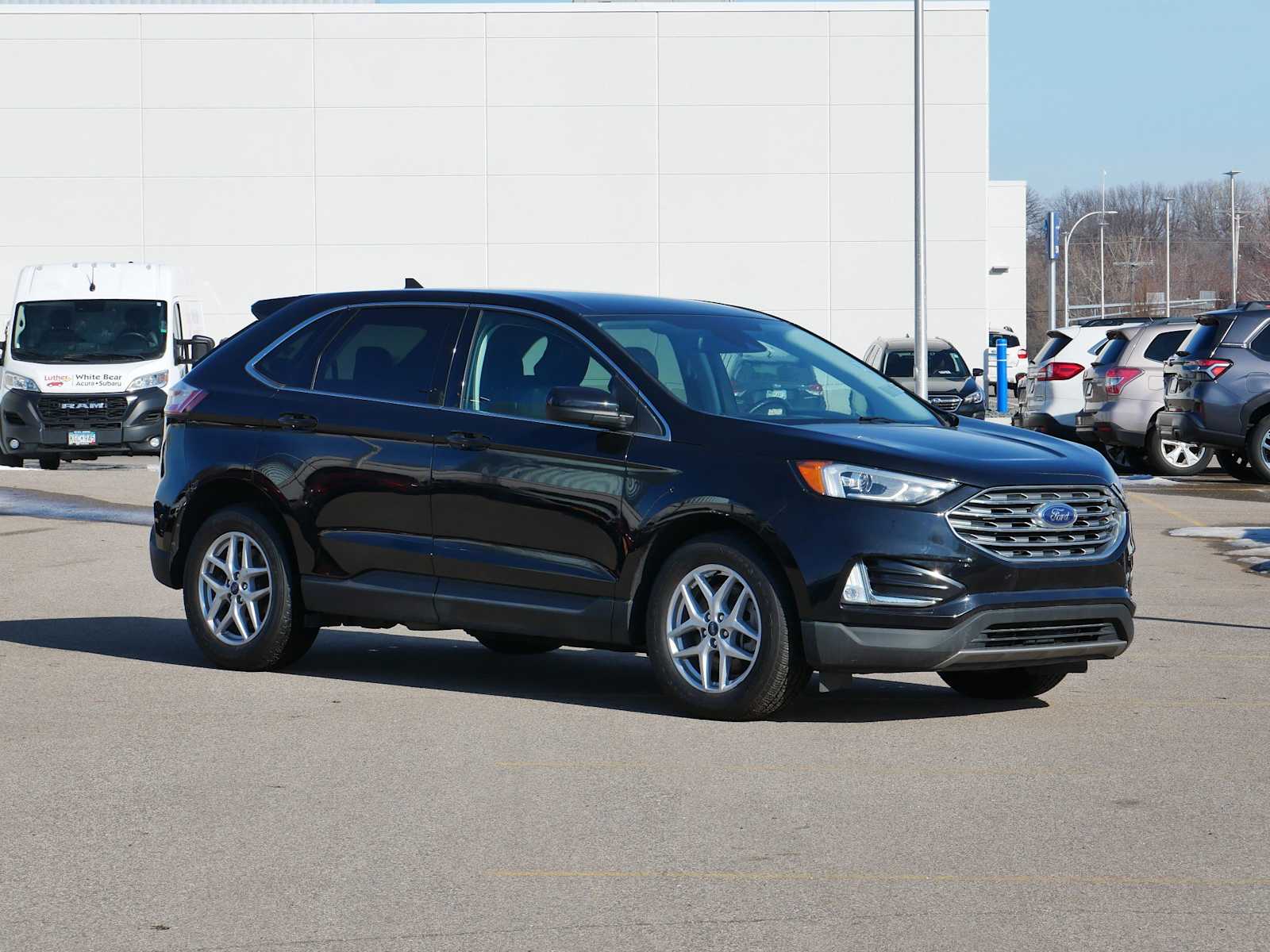 Agate Black Metallic 2021 Ford Edge SEL AWD SUV / Crossover All-Wheel Drive Automatic