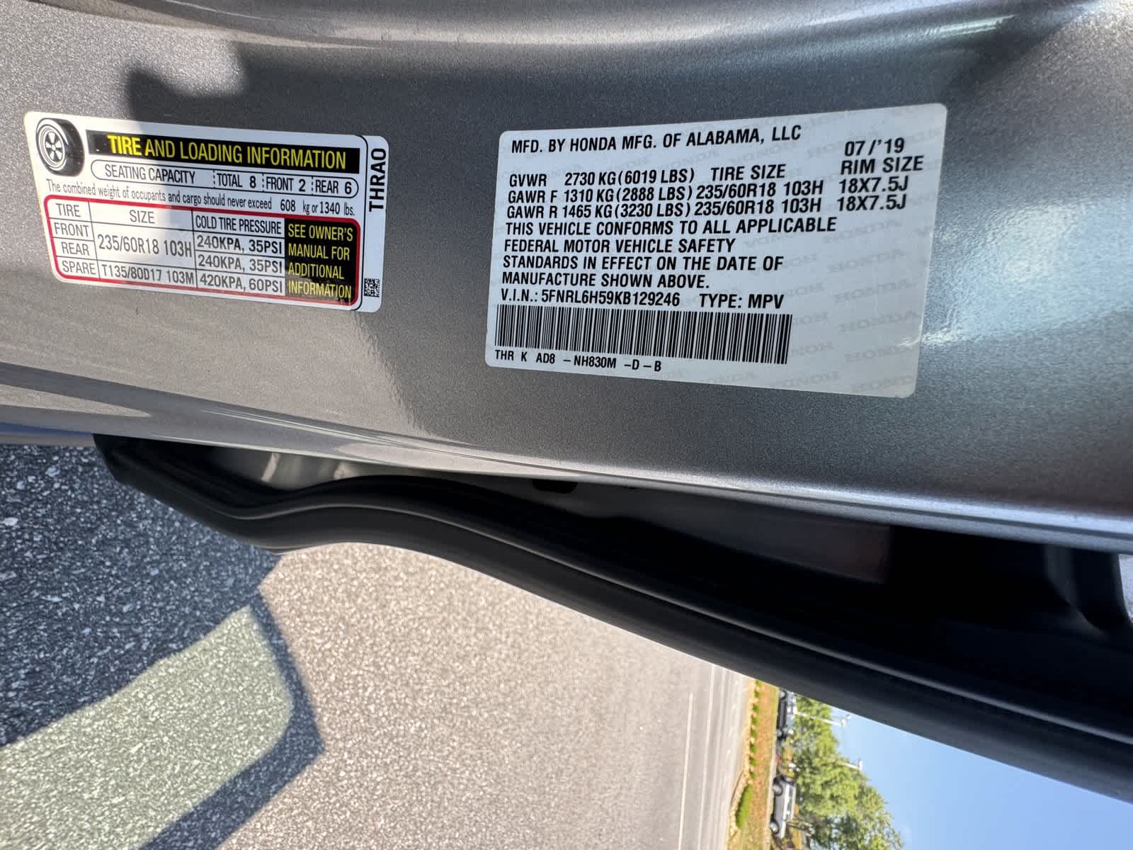 2019 Honda Odyssey EX 33