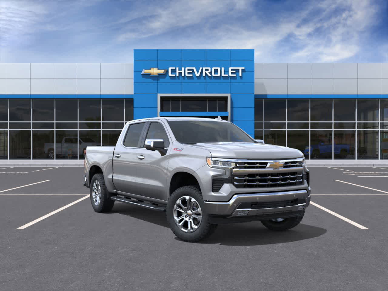 STERLING GRAY METALLIC 2026 Chevrolet Silverado 1500 LTZ Crew Cab 4WD Pickup Truck Four-Wheel Drive Automatic