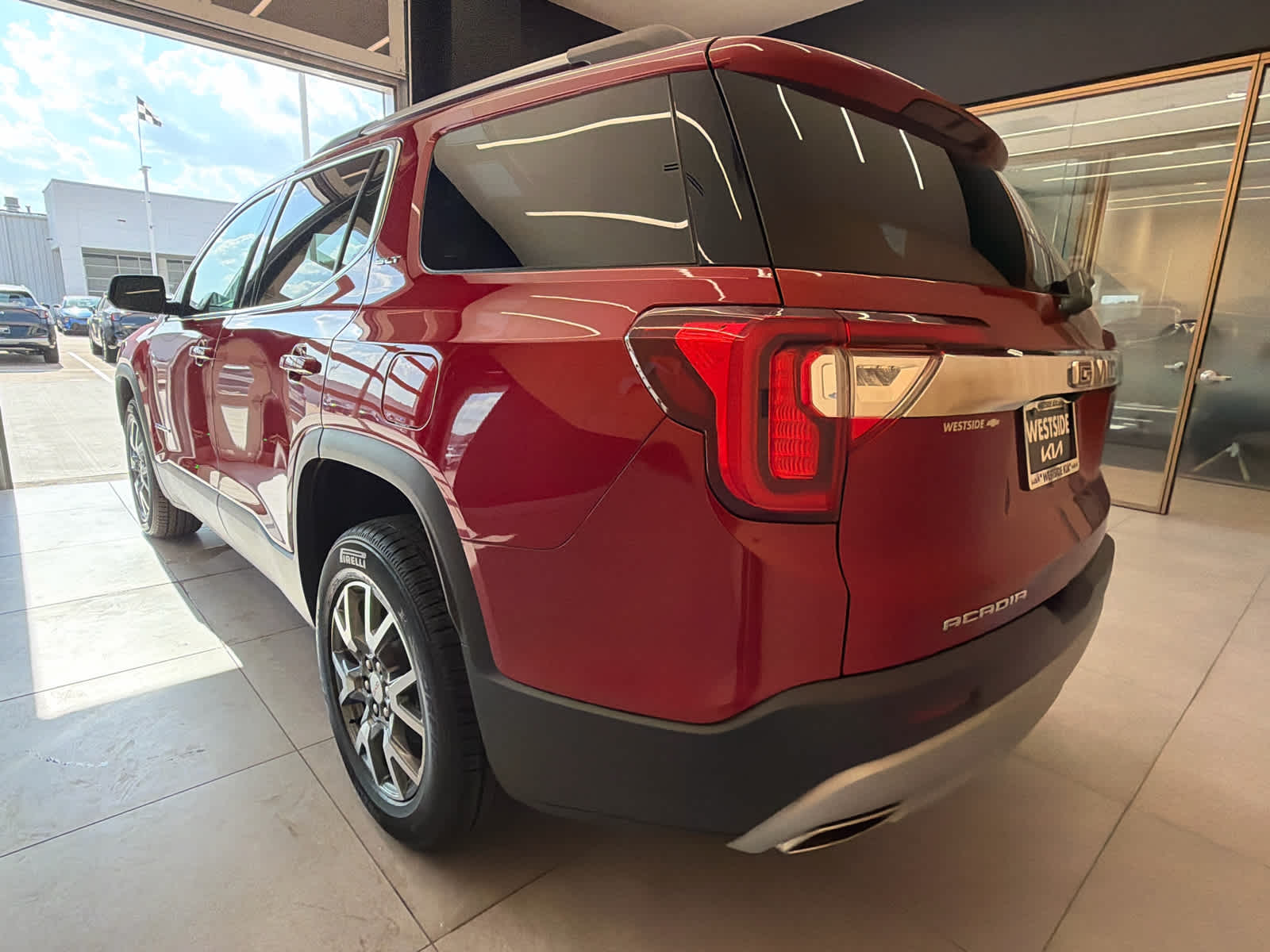 2023 GMC Acadia SLT Volcanic Red Tintcoat at Lone Star Chevrolet