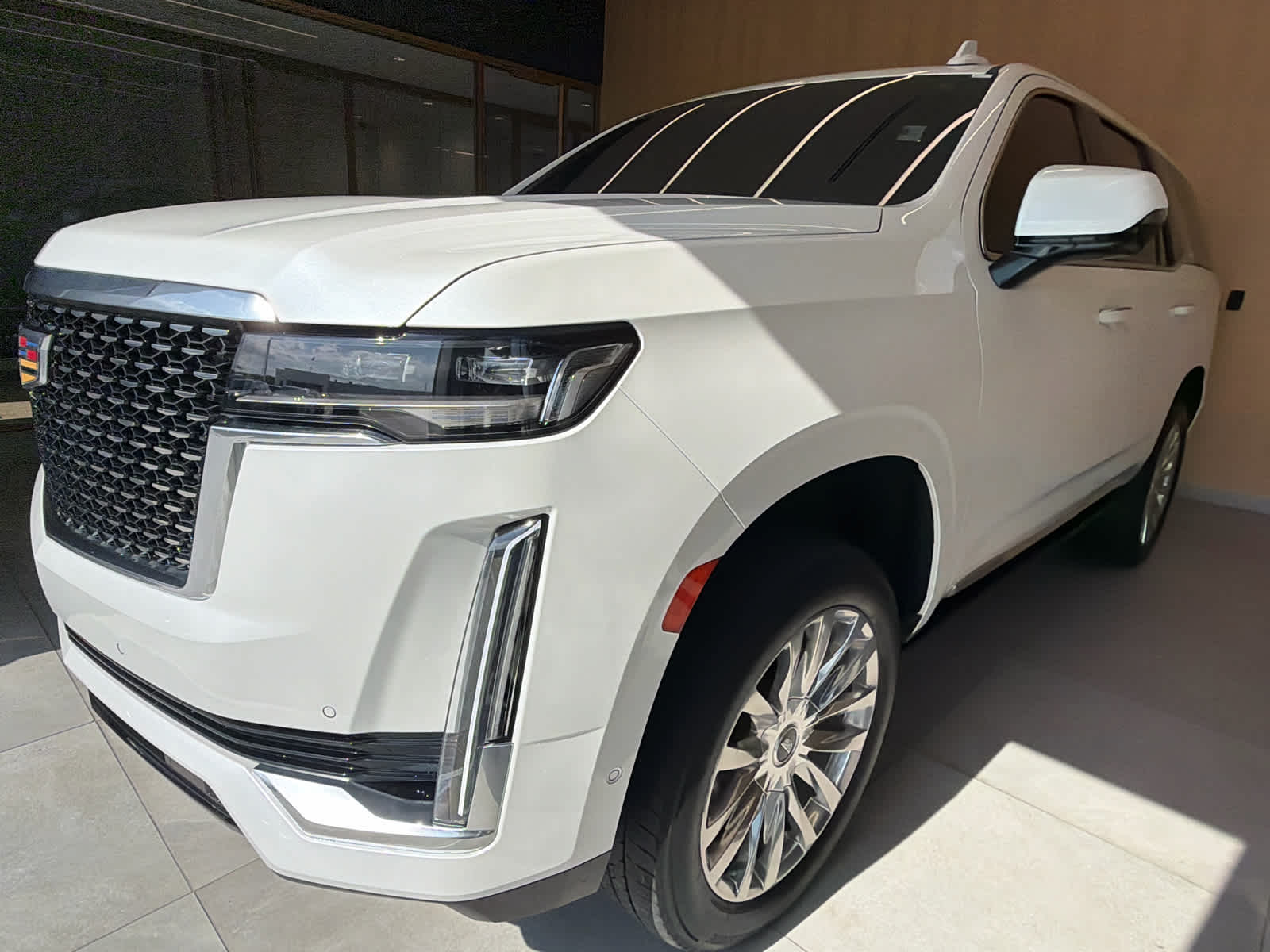 2022 Cadillac Escalade Premium Luxury Crystal White Tricoat at Davis Chevrolet