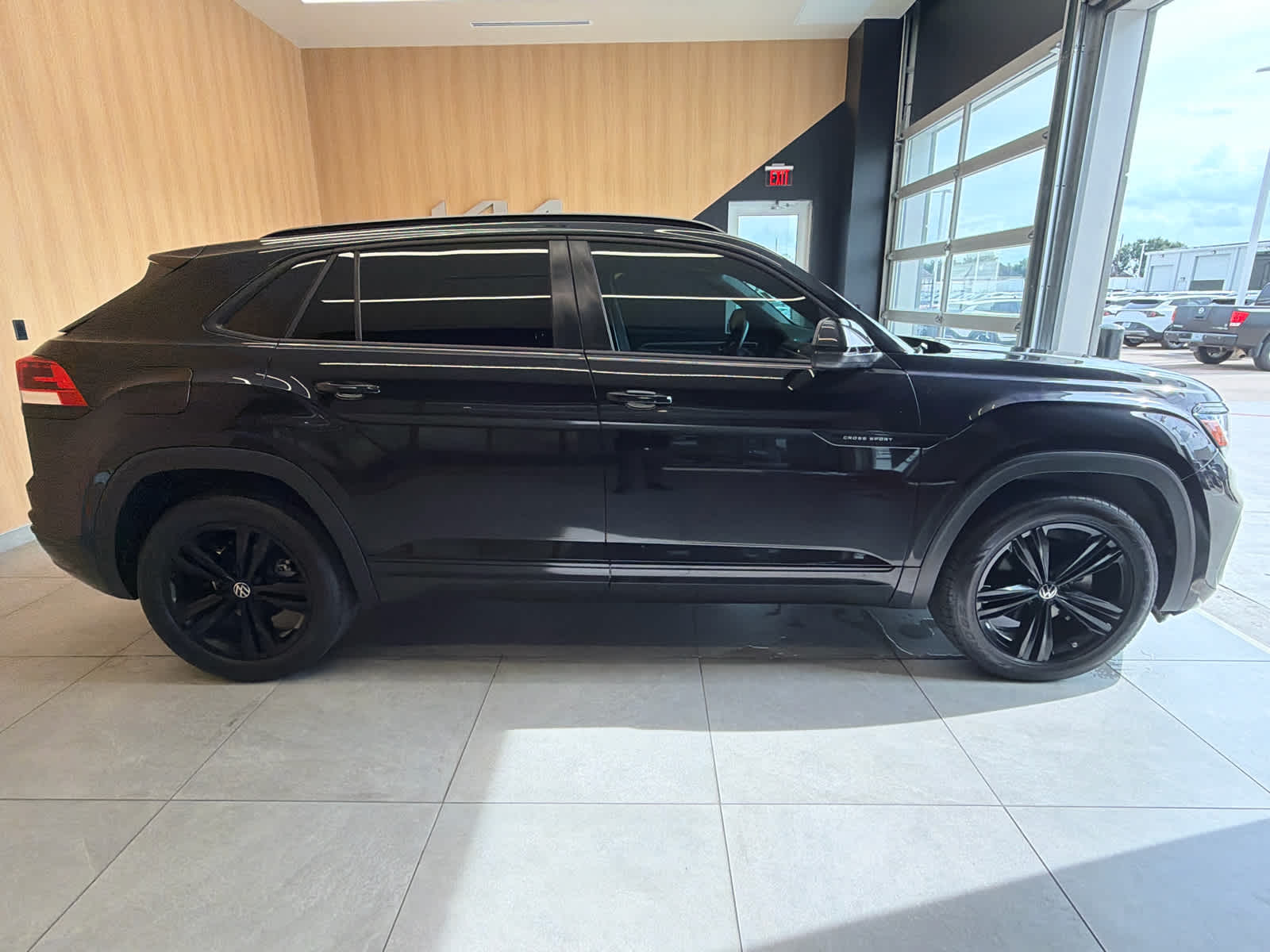 2023 Volkswagen Atlas Cross Sport 3.6L V6 SEL R-Line Black Deep Black Pearl at AutoNation Chrysler Jeep Dodge Ram Spring