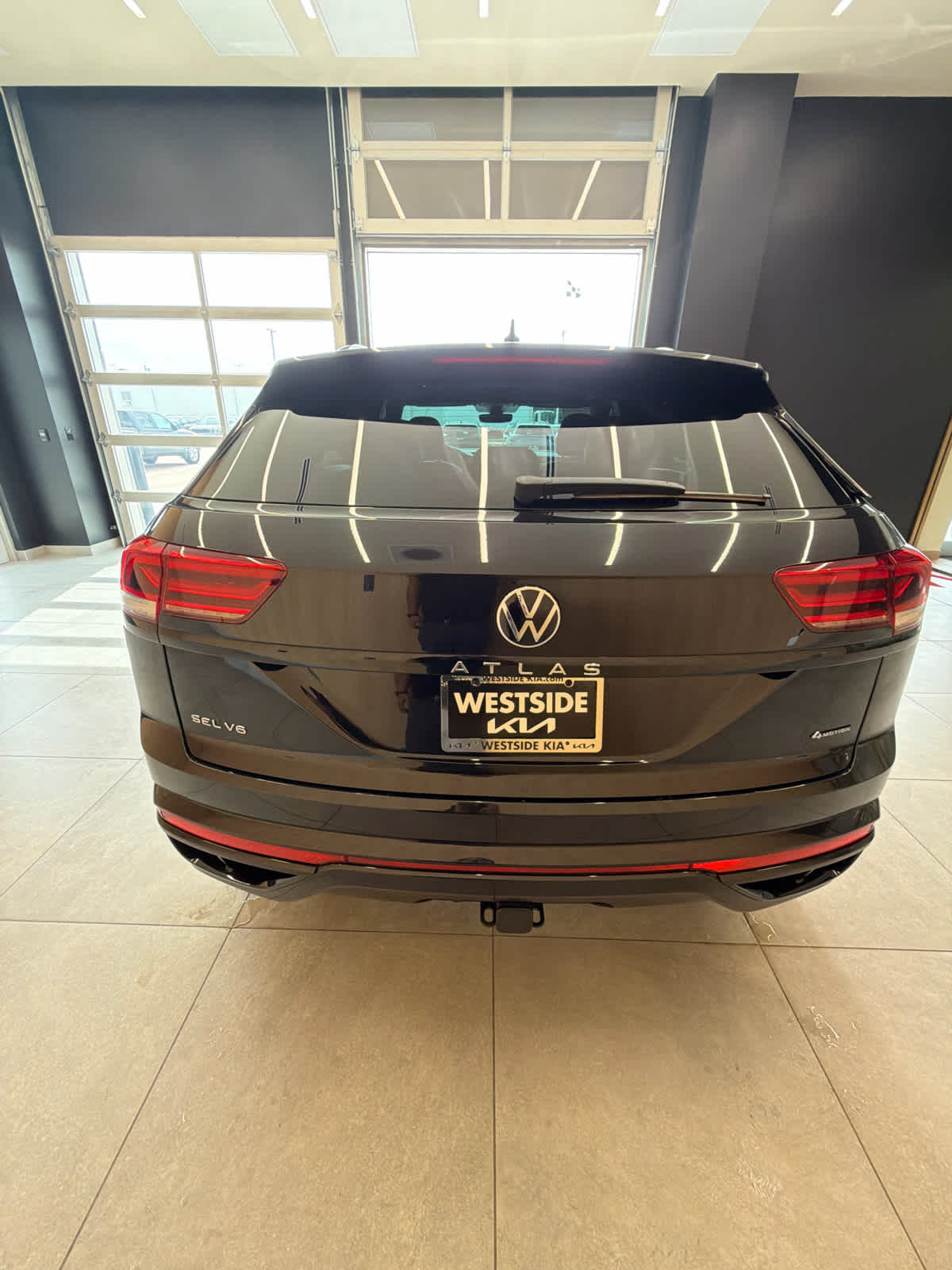 2023 Volkswagen Atlas Cross Sport 3.6L V6 SEL R-Line Black Deep Black Pearl at AutoNation Chrysler Jeep Dodge Ram Spring
