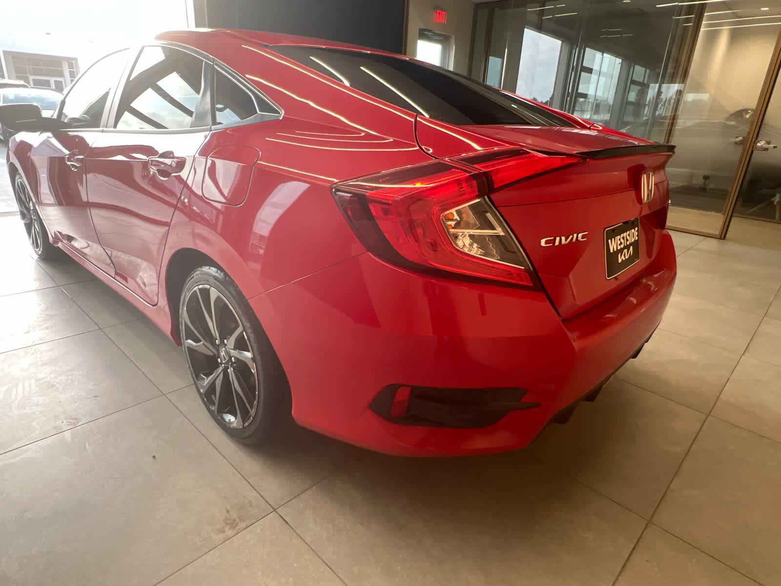 2021 Honda Civic Sedan Sport Rallye Red at Honda of Clear Lake