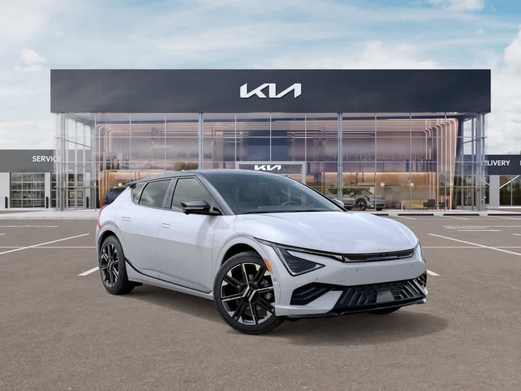2026 Kia EV6 GT-Line Glacier White Pearl/Black Roof at Beck & Masten Kia