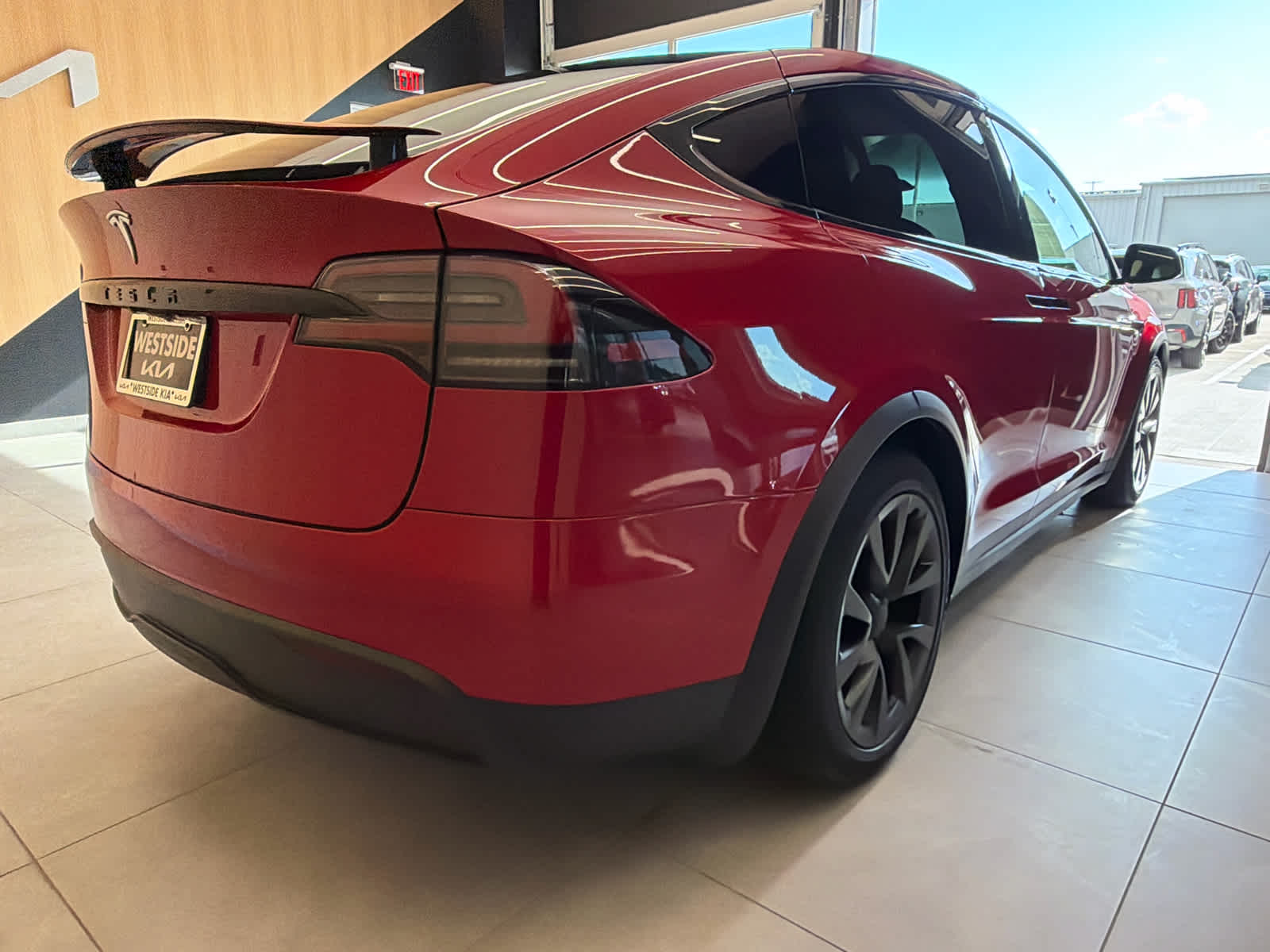 2023 Tesla Model X  Red at Texan GMC Buick