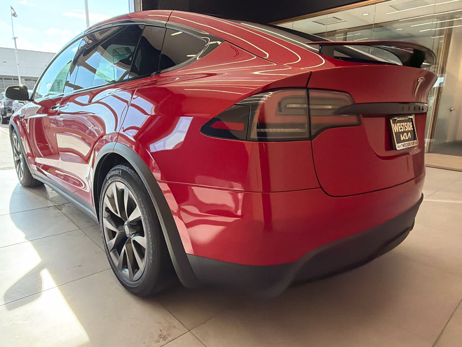 2023 Tesla Model X  Red at Texan GMC Buick