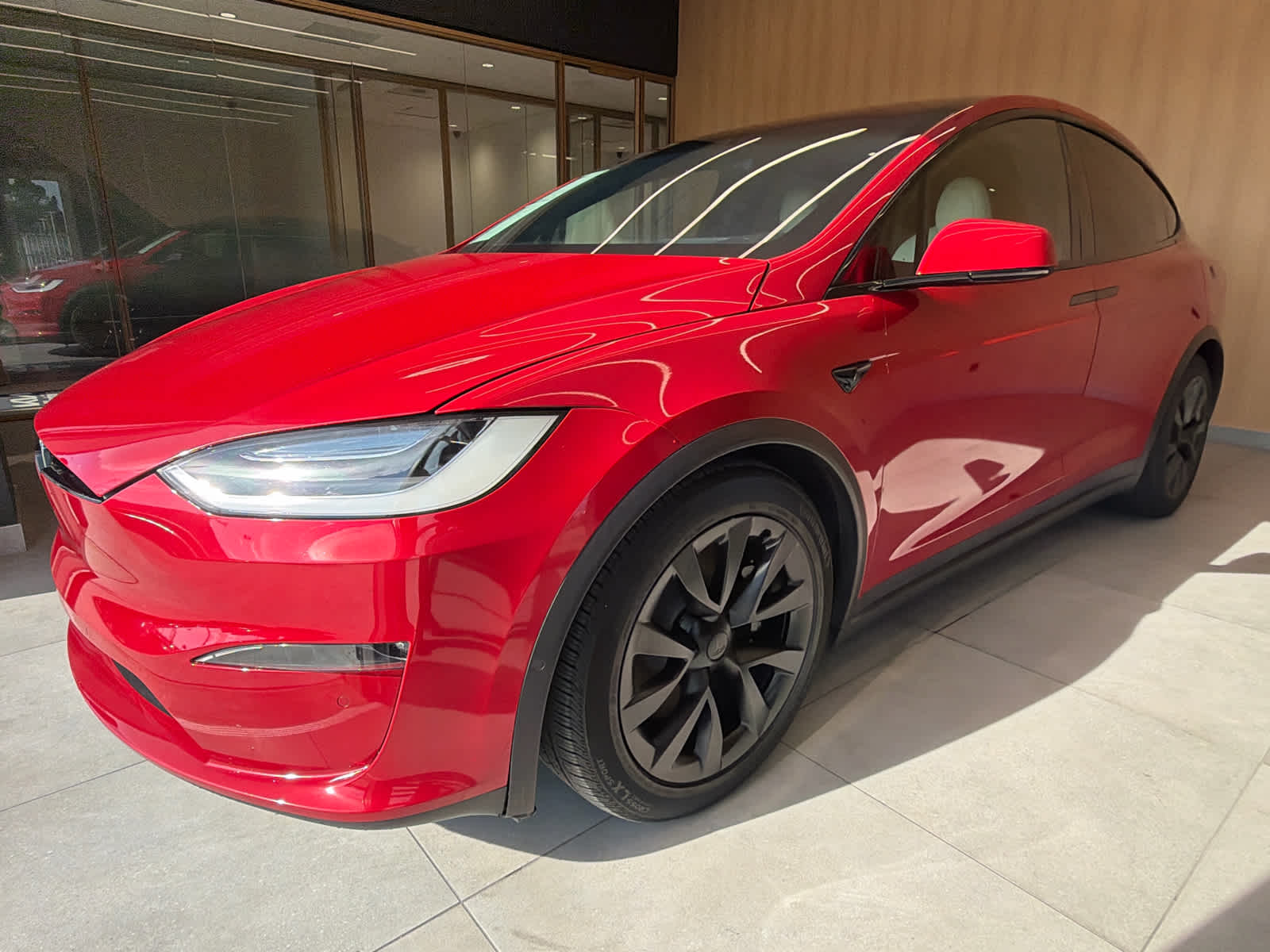 2023 Tesla Model X  Red at Texan GMC Buick
