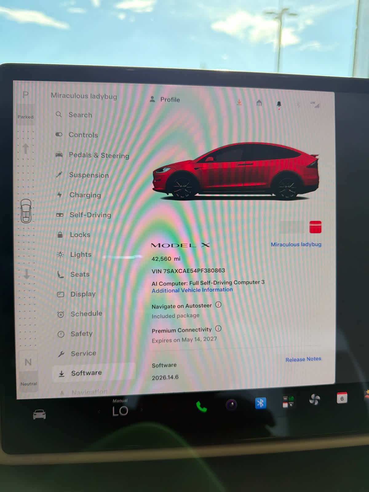 2023 Tesla Model X  Red at Texan GMC Buick