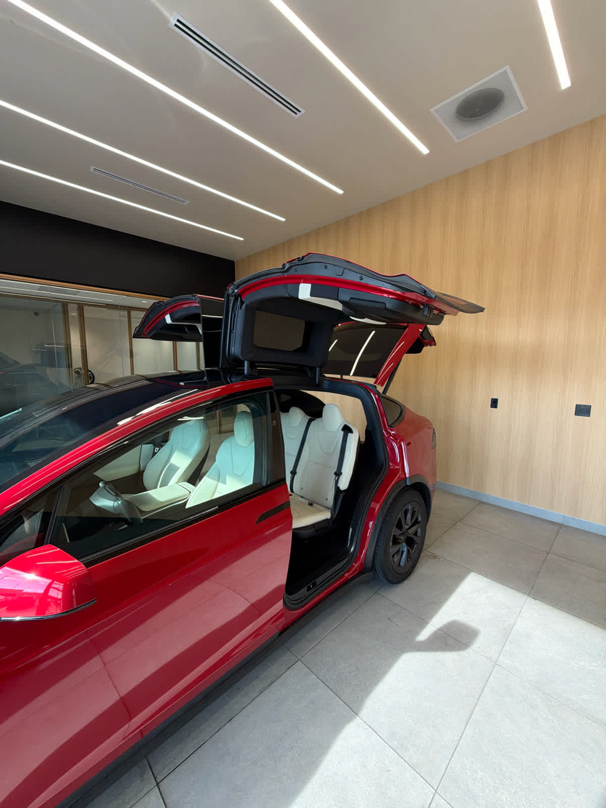 2023 Tesla Model X  Red at Texan GMC Buick