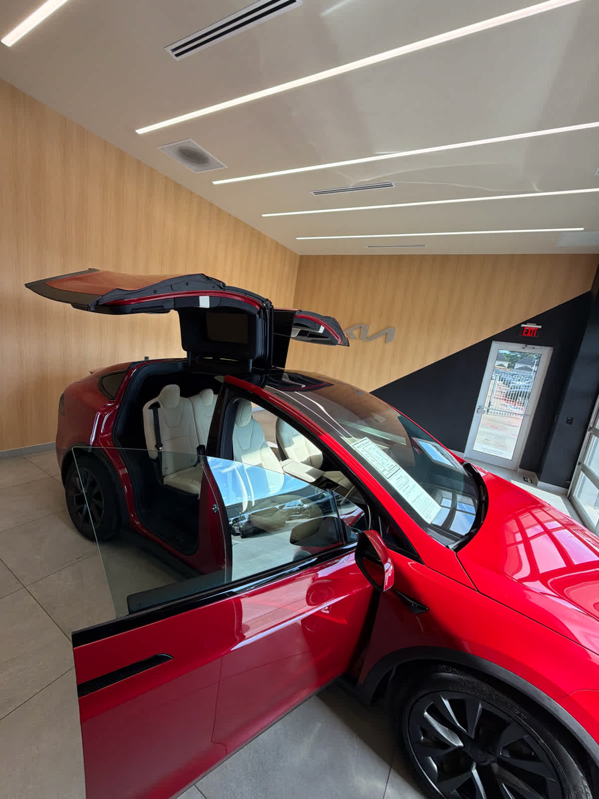 2023 Tesla Model X  Red at Texan GMC Buick