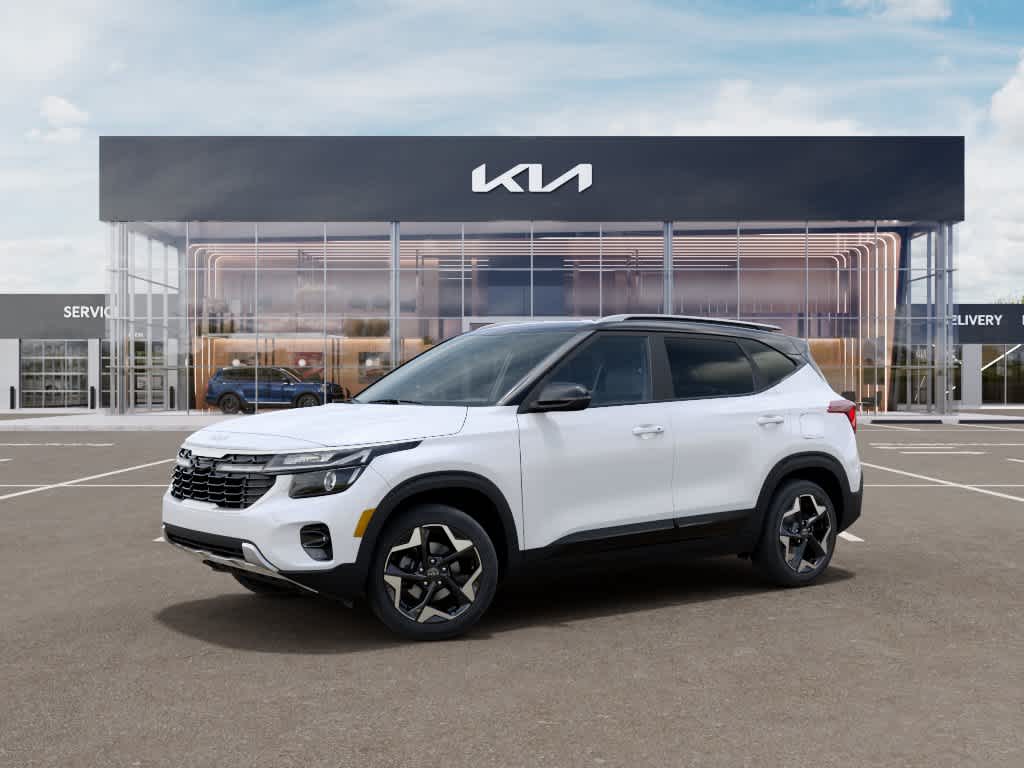 2026 Kia Seltos S Clear White/Black Roof at Beck & Masten Kia