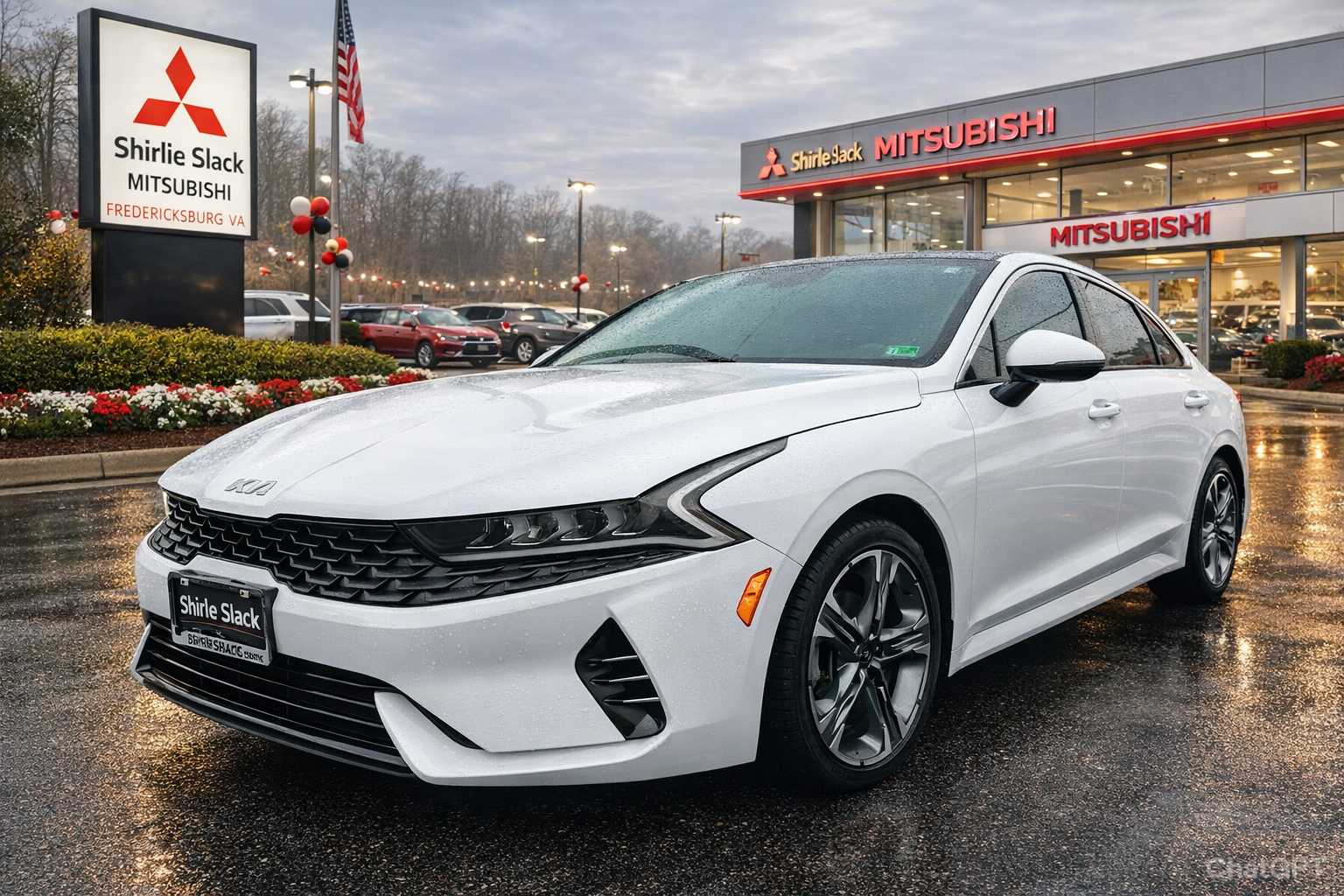 Glacial White Pearl 2023 Kia K5 EX FWD Sedan Front-Wheel Drive 8-Speed Automatic