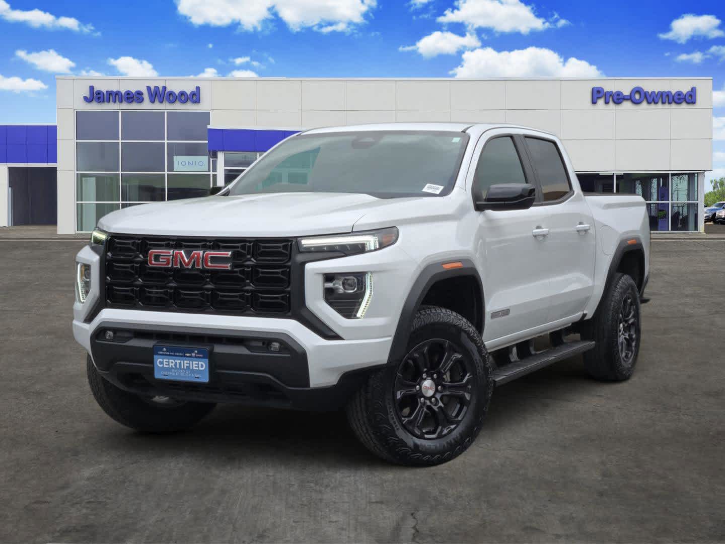 Summit White 2023 GMC Canyon Elevation Crew Cab RWD Pickup Truck 4X2 8-Speed Automatic