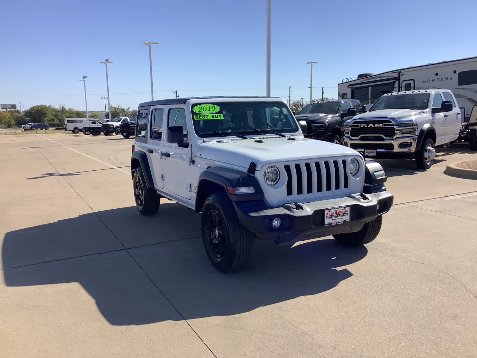 Used Car 2019 Jeep Wrangler Unlimited  Sport S For Sale Under $30,000 In Waco, Texas
