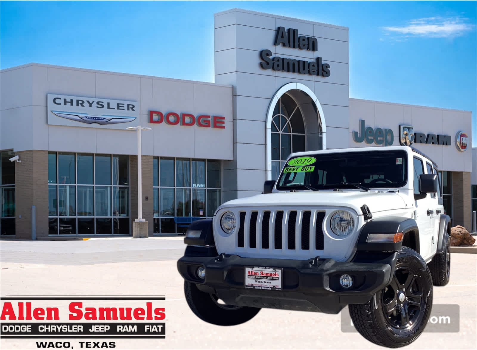 Used Car 2019 Jeep Wrangler Unlimited  Sport S For Sale Under $30,000 In Waco, Texas
