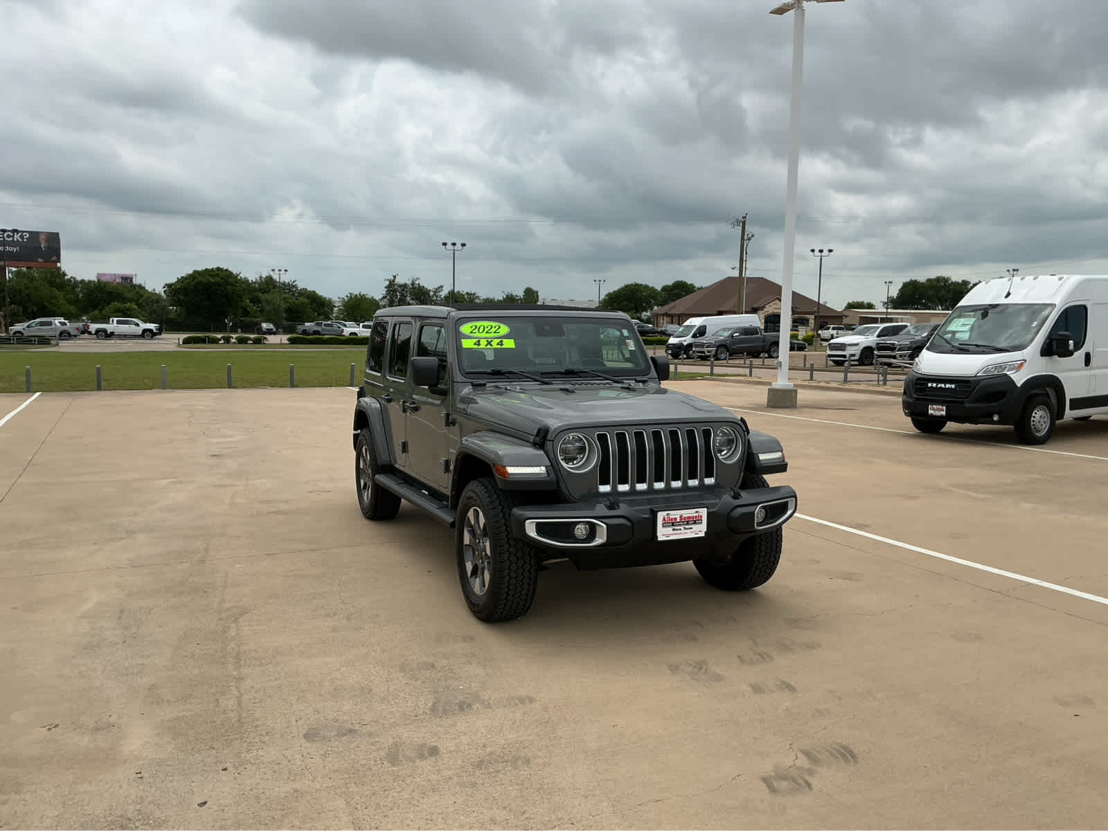 Used Car 2022 Jeep Wrangler  Unlimited Sahara For Sale Under $35,000 In Waco, Texas