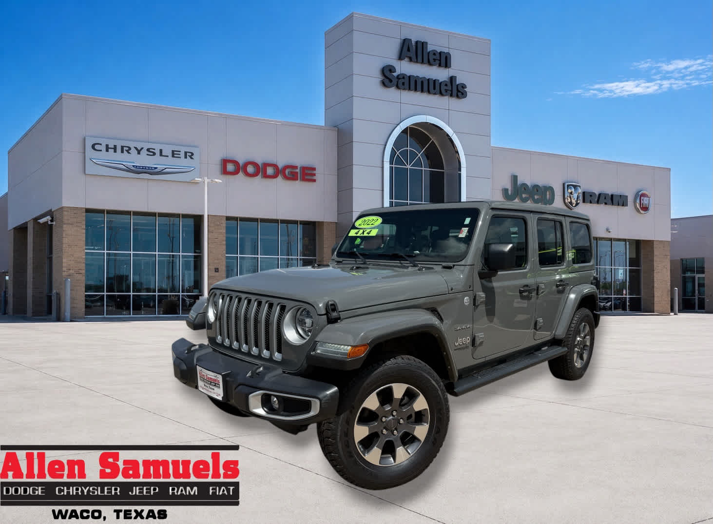 Used Car 2022 Jeep Wrangler  Unlimited Sahara For Sale Under $35,000 In Waco, Texas