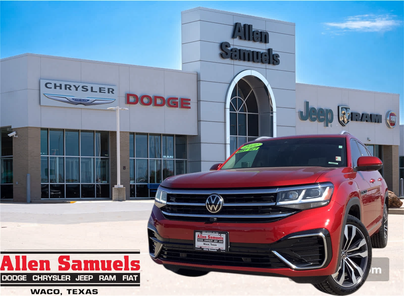 Used Car 2022 Volkswagen Atlas  3.6l V6 Sel Premium R-line For Sale Under $40,000 In Waco, Texas