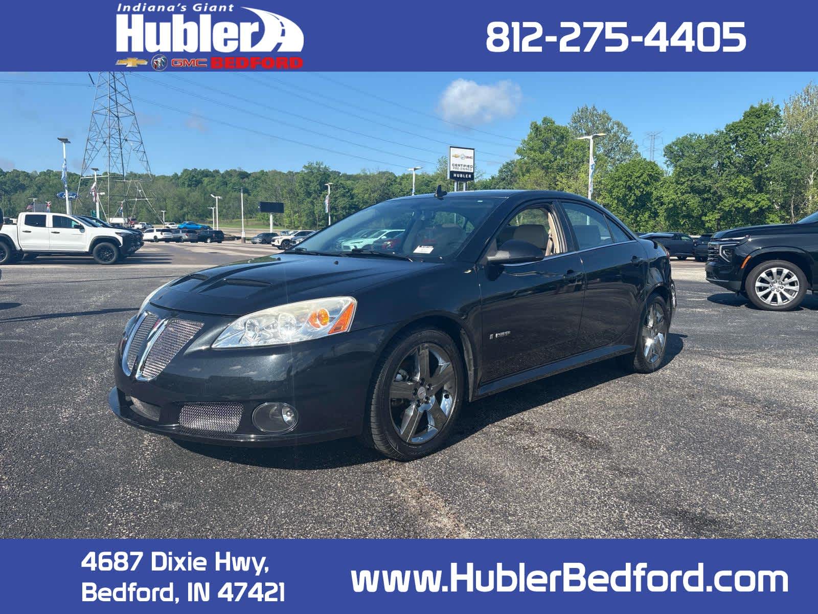 Carbon Black Metallic 2008 Pontiac G6 GXP Sedan Front-Wheel Drive 6-Speed Automatic