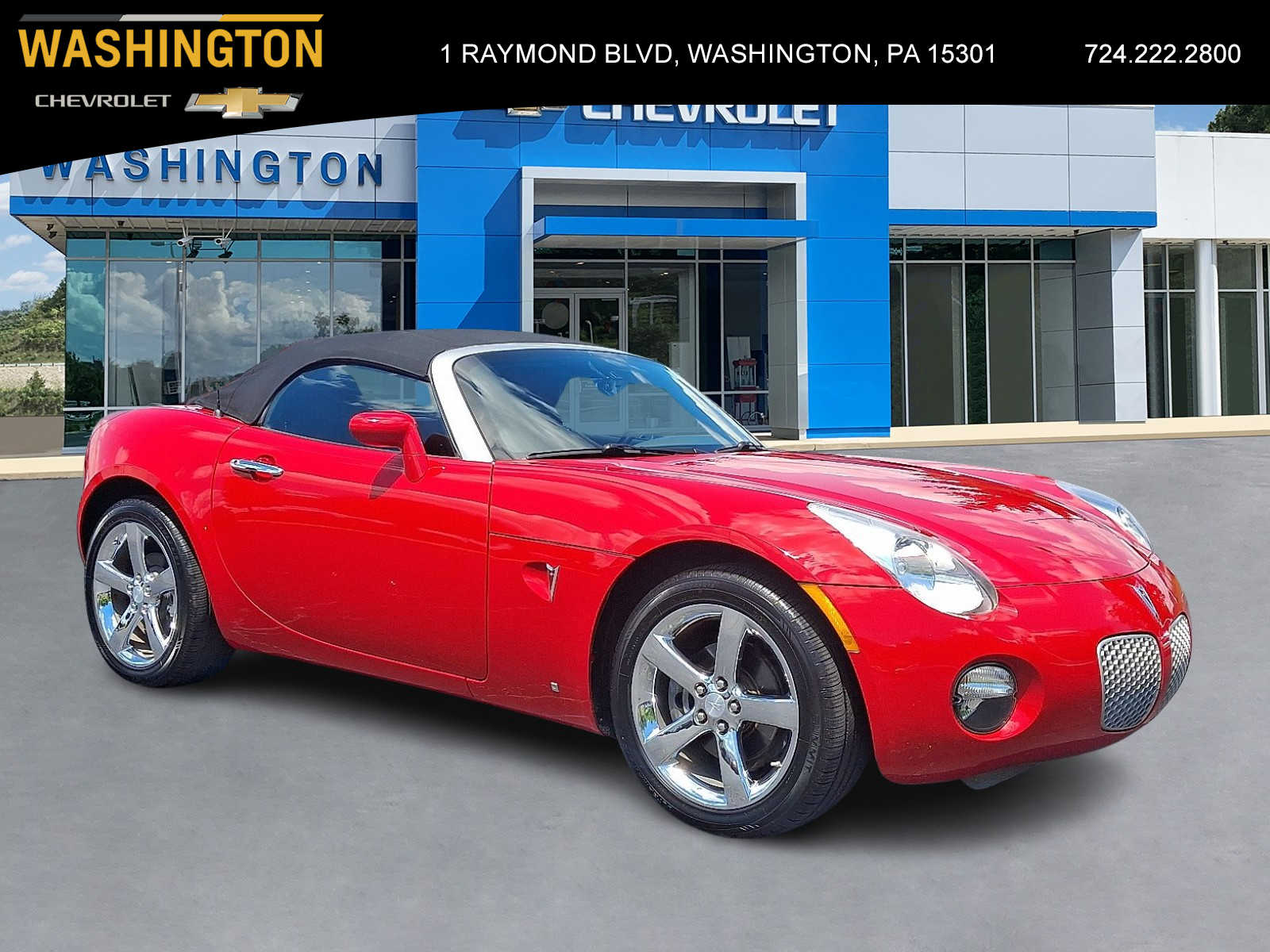 Aggressive (Victory Red) 2008 Pontiac Solstice Convertible Rear-Wheel Drive 5-Speed Automatic