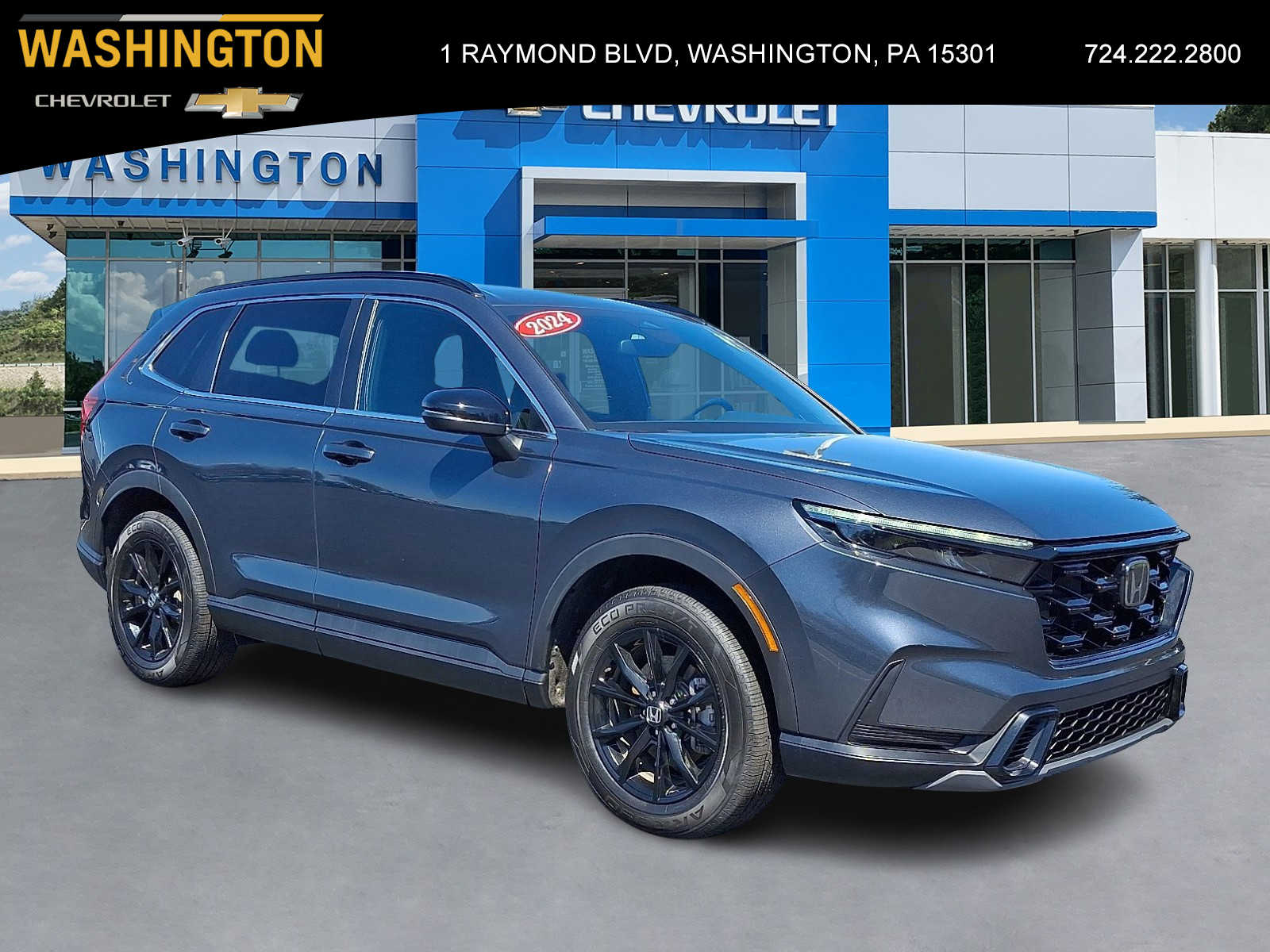 Meteorite Gray Metallic 2024 Honda CR-V Hybrid Sport AWD SUV / Crossover All-Wheel Drive Continuously Variable Transmission