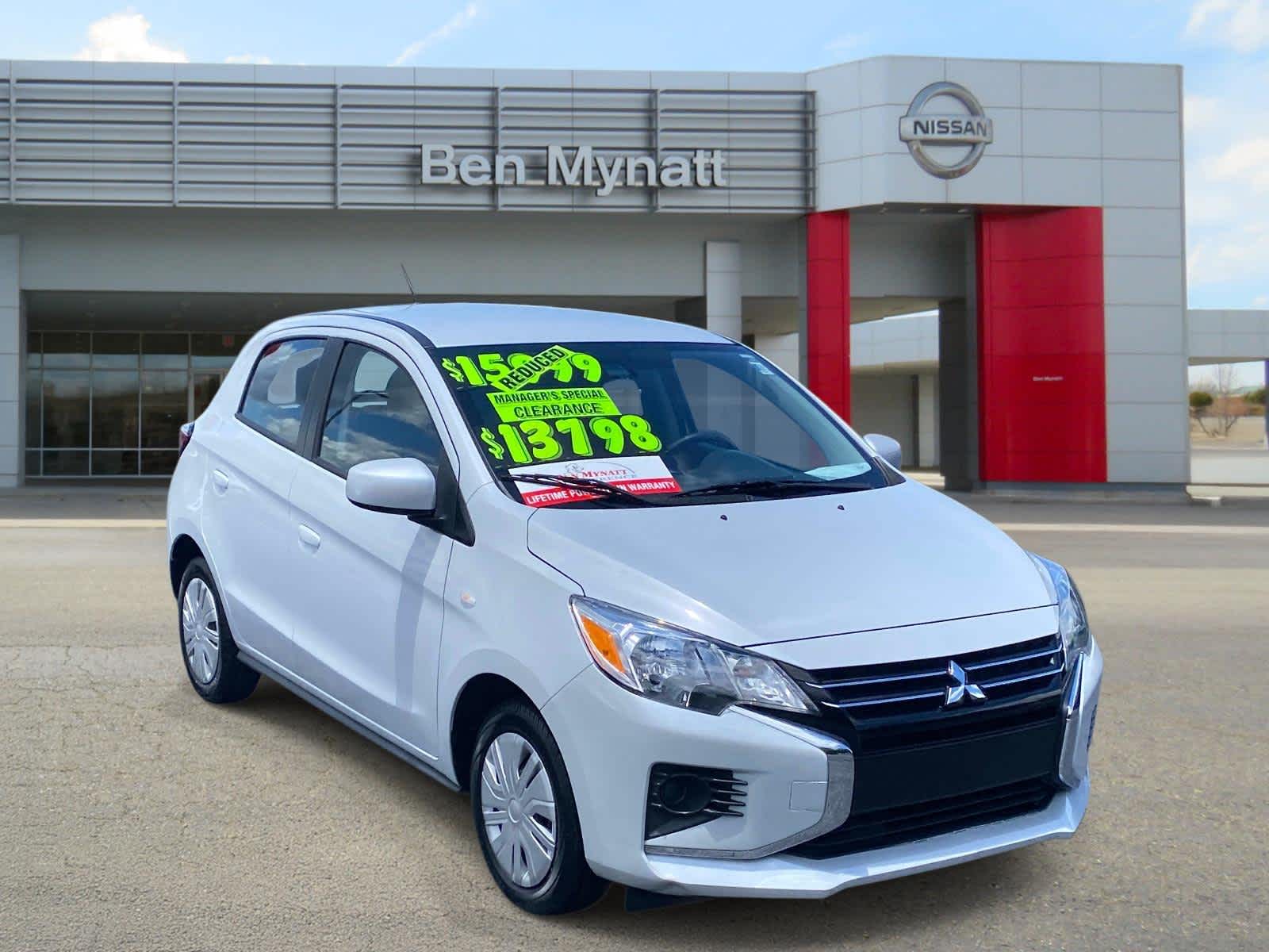 White Diamond 2024 Mitsubishi Mirage Hatchback Front-Wheel Drive Continuously Variable Transmission