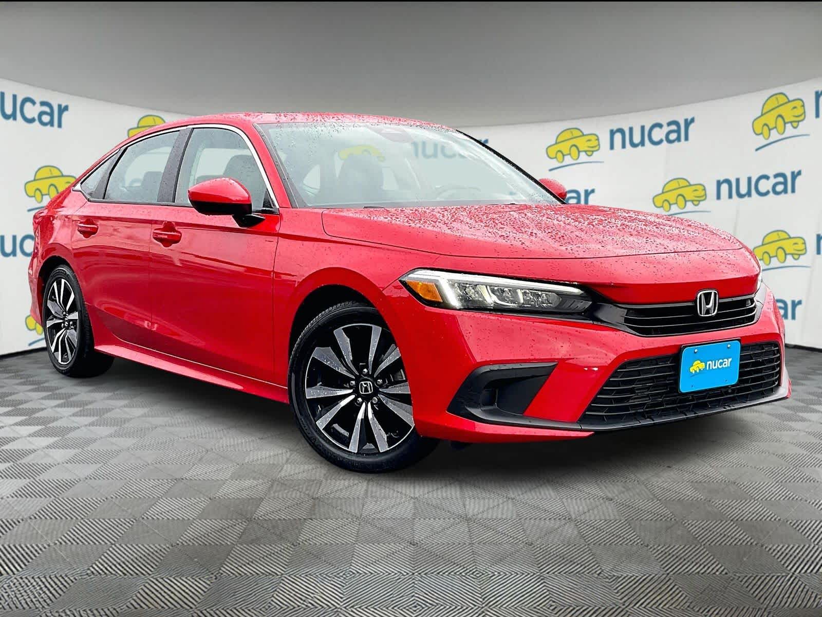 Rallye Red 2023 Honda Civic EX FWD Sedan Front-Wheel Drive Continuously Variable Transmission